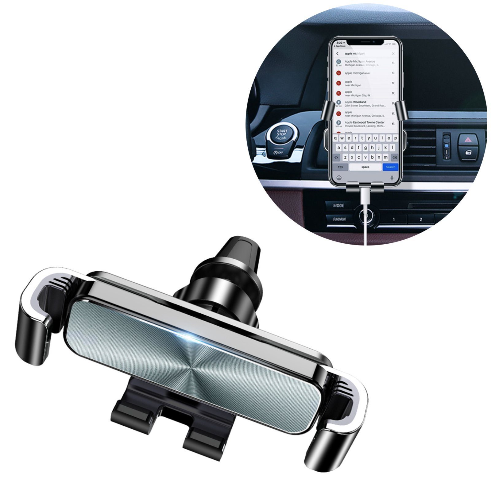 Handy Halterung Lüftungsgitter Auto Universal Magnet Handy Halter Smartphone  KFZ