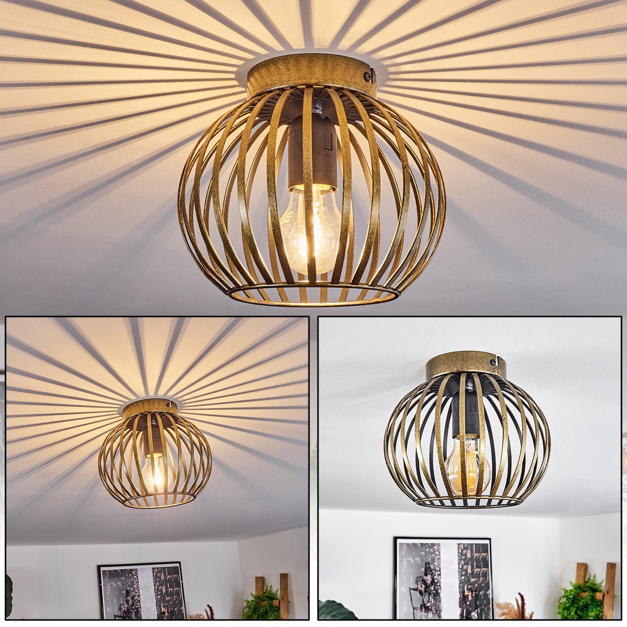 hofstein Deckenleuchte »Aidone« runde Deckenlampe aus günstig online kaufen