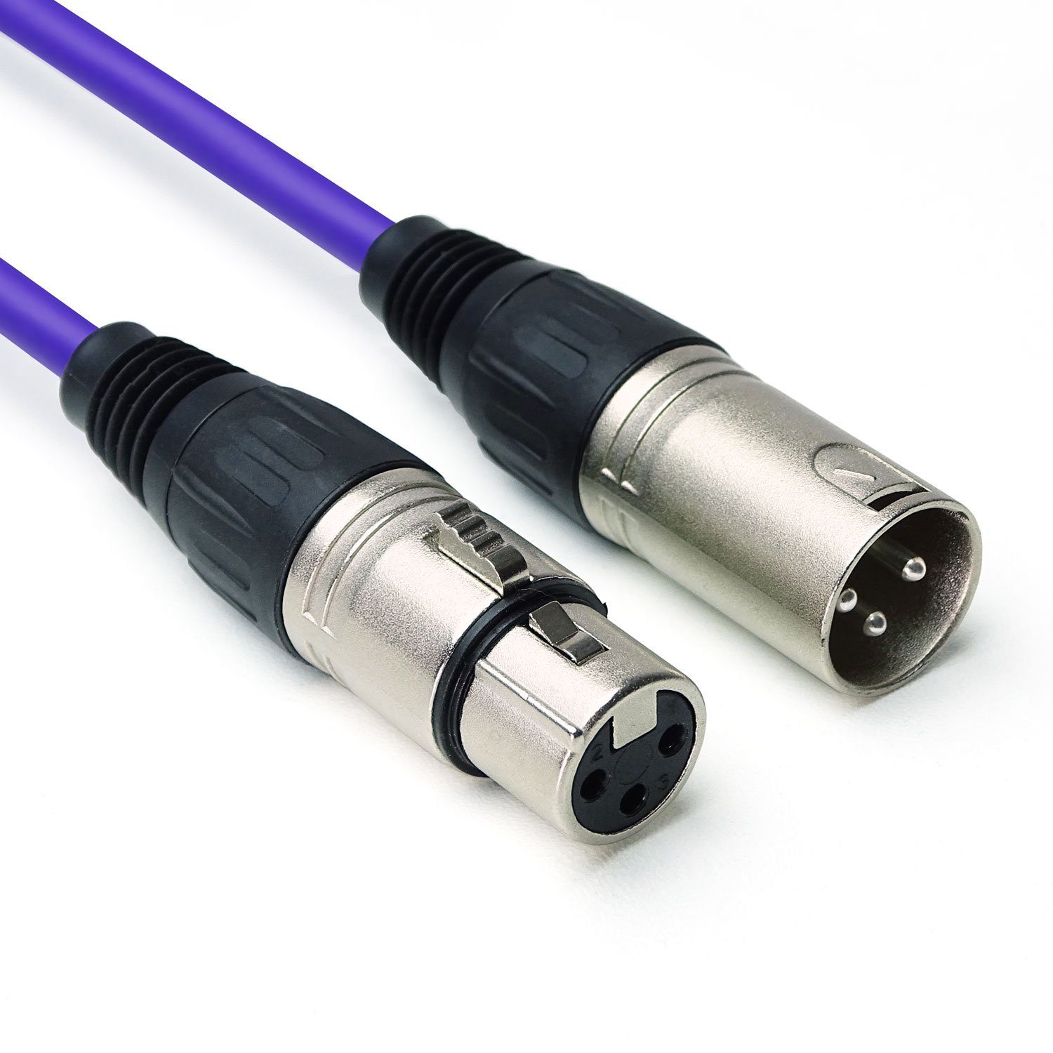 keepdrum keepdrum Mikrofonkabel XLR 3-polig 10m Lila Audio-Kabel, XLR 3-polig