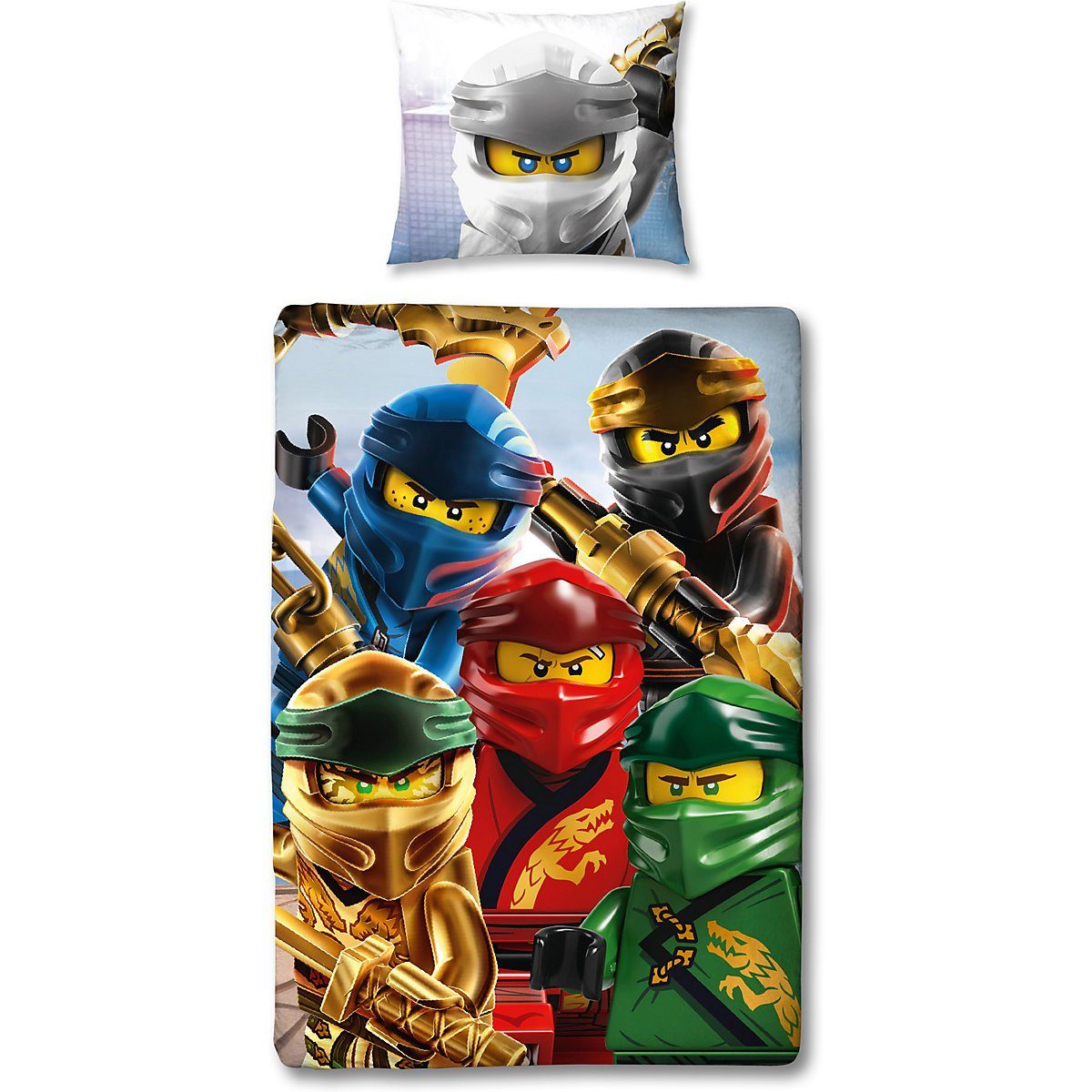 Bettwäsche Kinderbettwäsche LEGO Ninjago, 135 x 200 cm + 80 x, Character  World