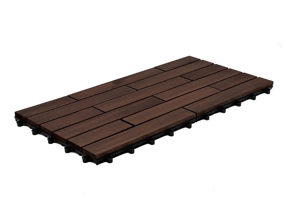 Woodtex Terrassenplatte WOODTEX Holz Terrassenfliese Braun Outdoor, Holz 60x30, Braun