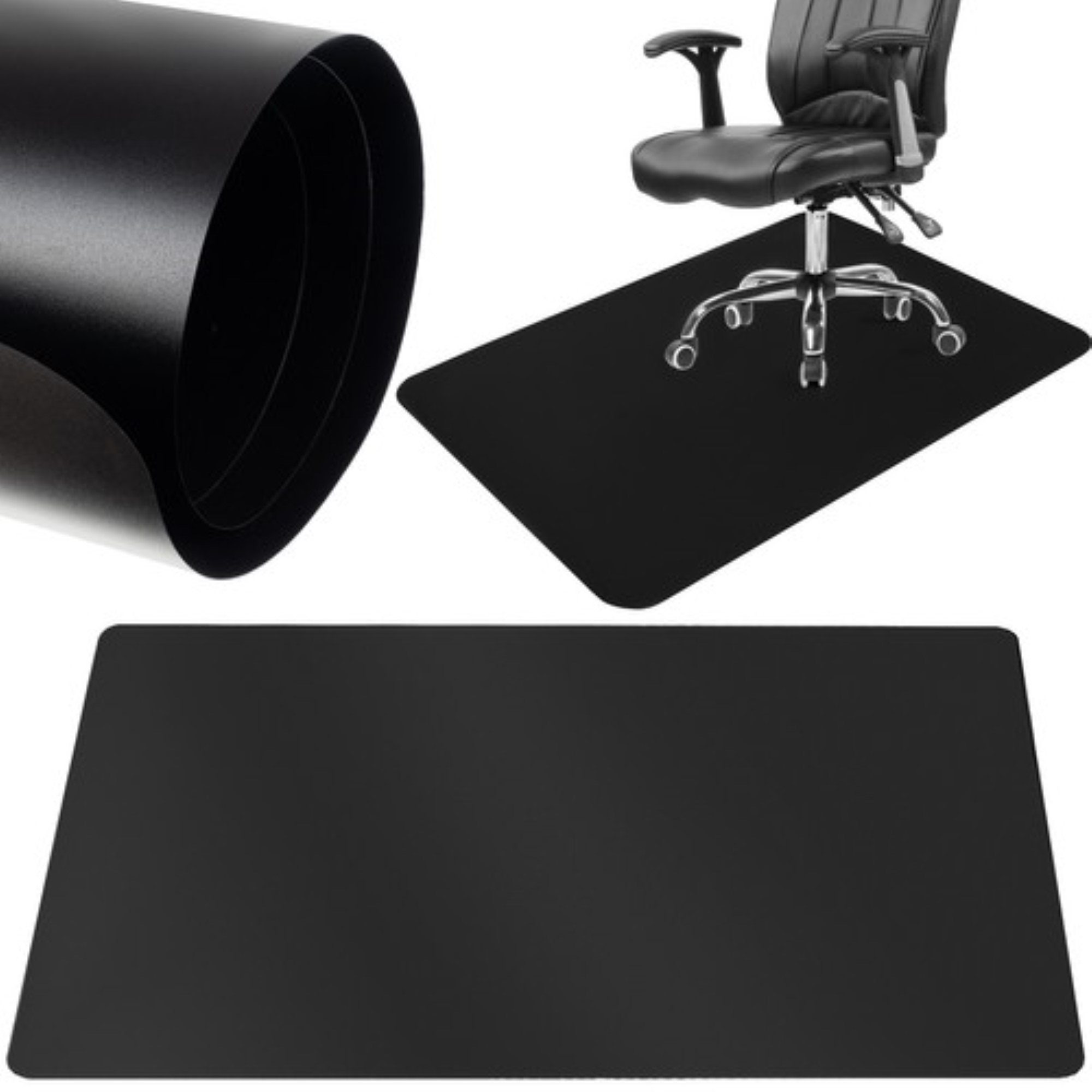 Ruhhy Bodenschutzmatte Schwarze Büro Stuhlschutzmatte - 90x130cm, Stuhlschu günstig online kaufen