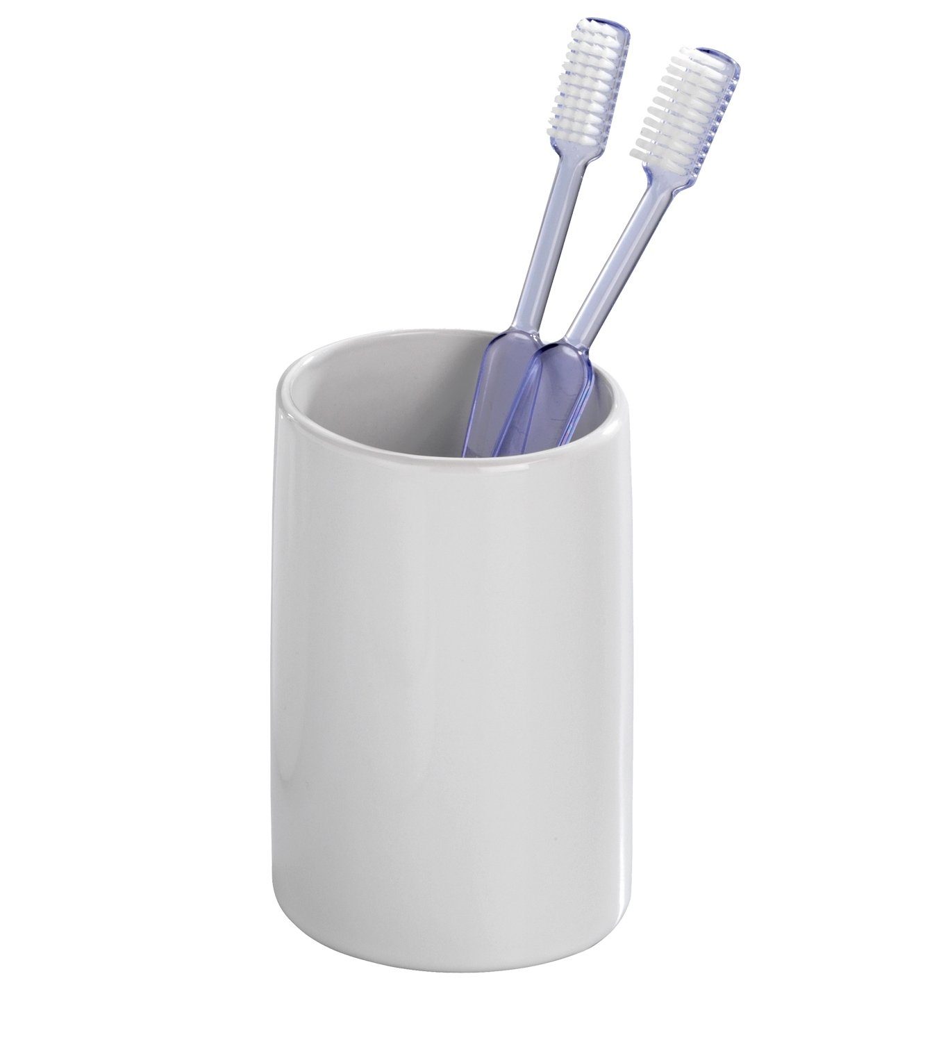 WENKO Zahnputzbecher Zahnputzbecher POLARIS, Weiß, Ø 7,5 cm