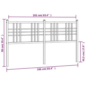 vidaXL Kopfteil Kopfteil Metall Schwarz 160 cm, (1 St)