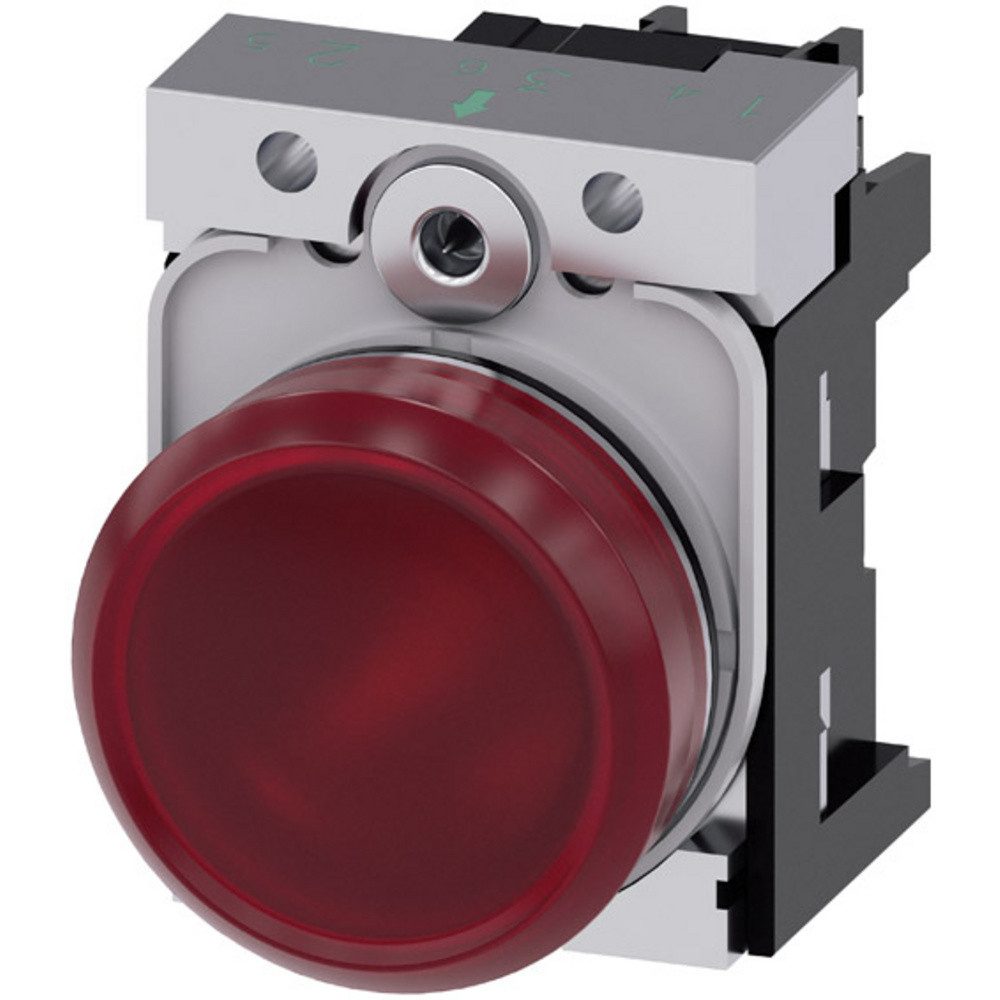 SIEMENS Sensor Siemens 3SU1152-6AA20-1AA0 Leuchtmelder Hochglanz Rot 24 V/AC, 24 V/D, (3SU1152-6AA20-1AA0)