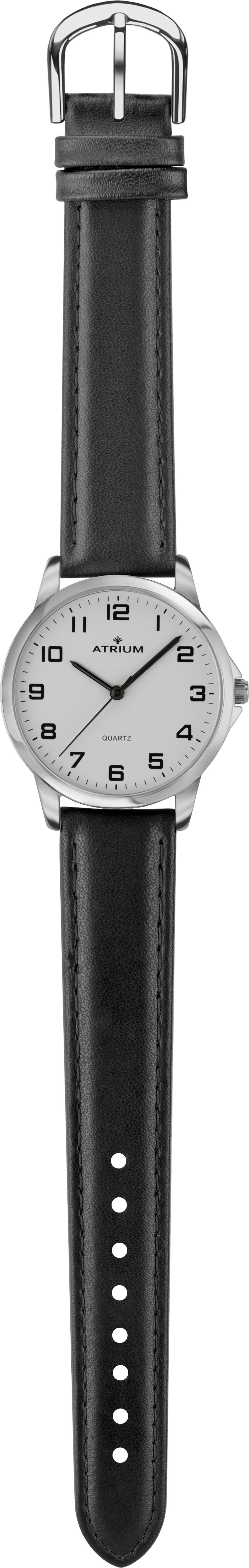 Atrium Quarzuhr A36-10, Armbanduhr, Damenuhr, Herrenuhr, Lederarmband, analog