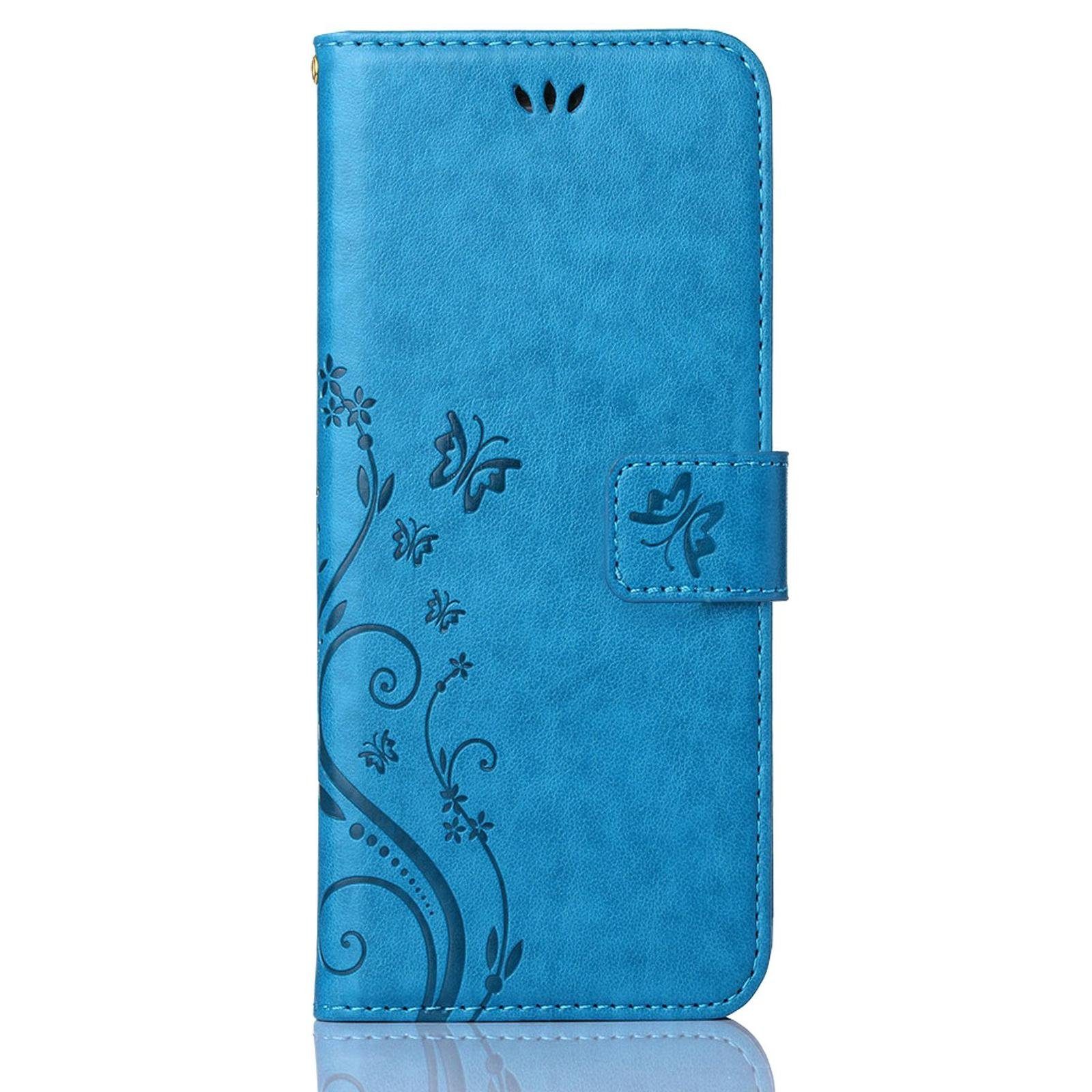 Numerva Handyhülle Bookstyle Flower Handytasche Schutzhülle für Samsung Galaxy Z Fold 3, Klapphülle Flip Cover mit Blumenmuster