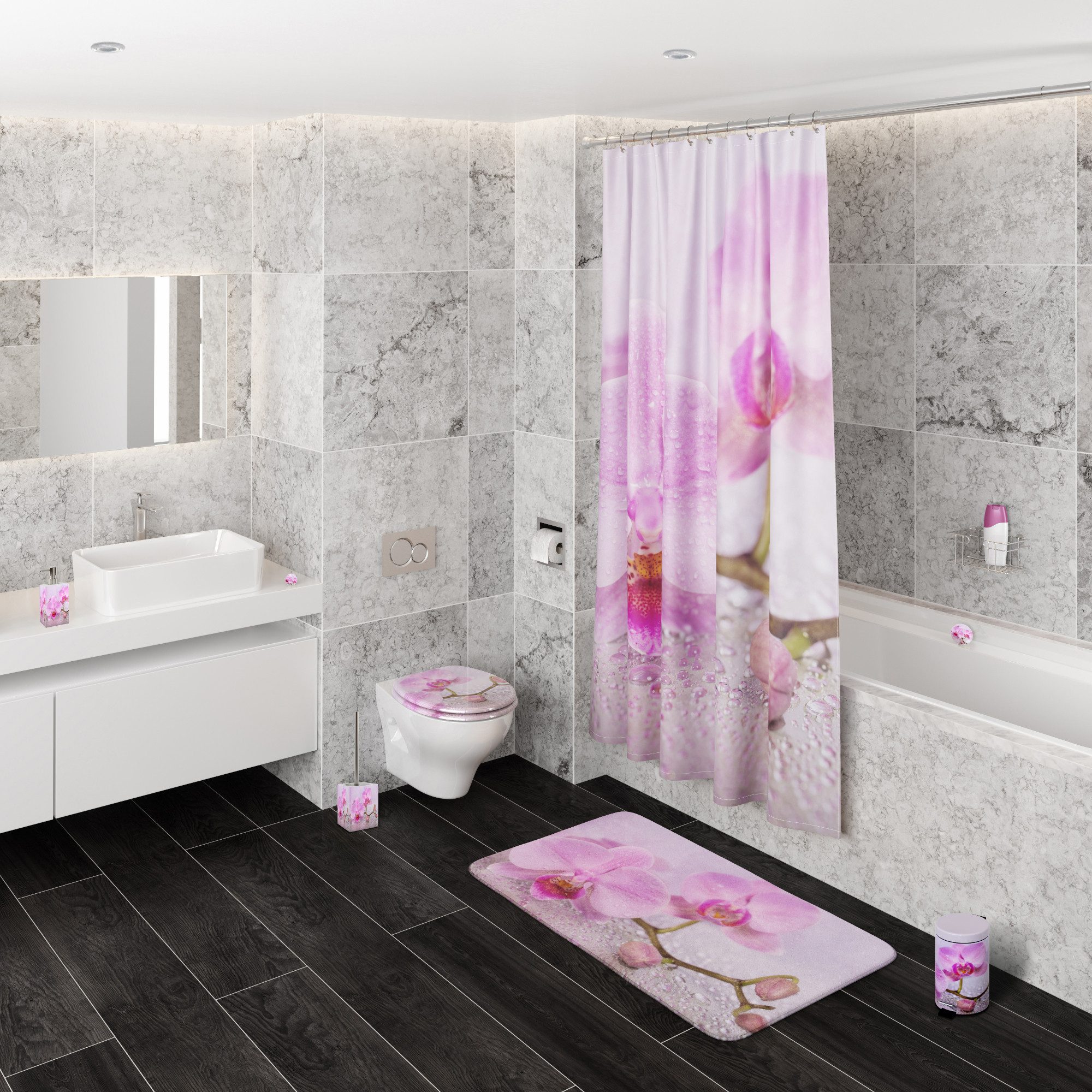 Sanilo Badaccessoire-Set Blooming, WC-Bürste und Seifenspender, günstig online kaufen