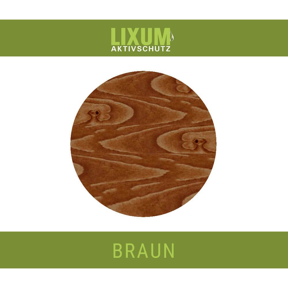 LIXUM Holzschutzlasur Holzschutz Kiefer Braun - LIXUM Biologischer Weichholzschutz