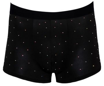 Svenjoyment Boxershorts Boxershorts mit Schmucksteinen - schwarz