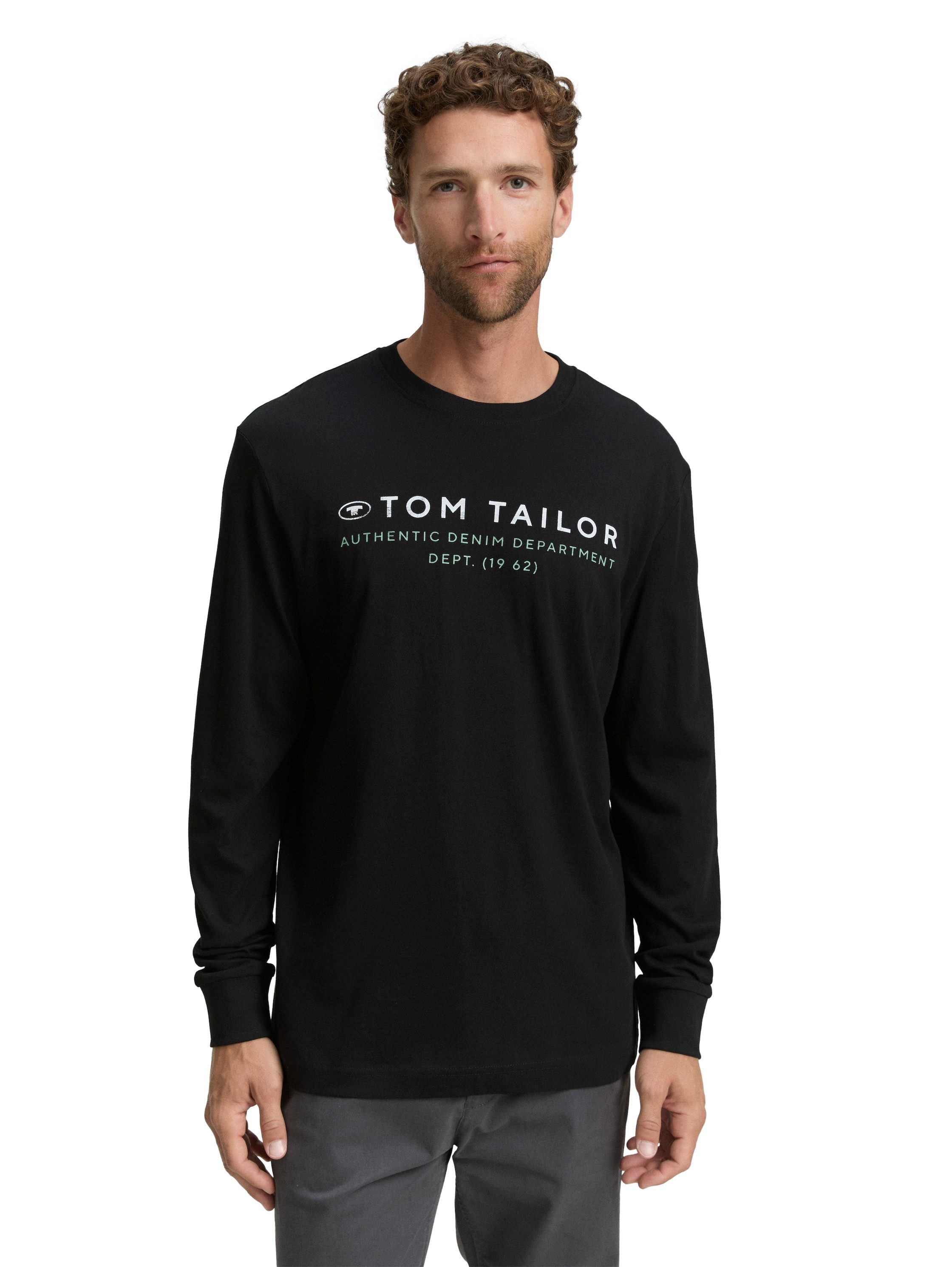TOM TAILOR Langarmshirt mit Logo Print