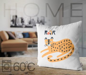 Kissenbezug, VOID (1 Stück), Sofa-Kissen Tiere Kinder Kinderzimmer Skandinavien Haustiere Hase Katze Wal Schriftzug Deko Spielzeug Mädchen Baby Geschenk Zoo Hirsch Reh Pos