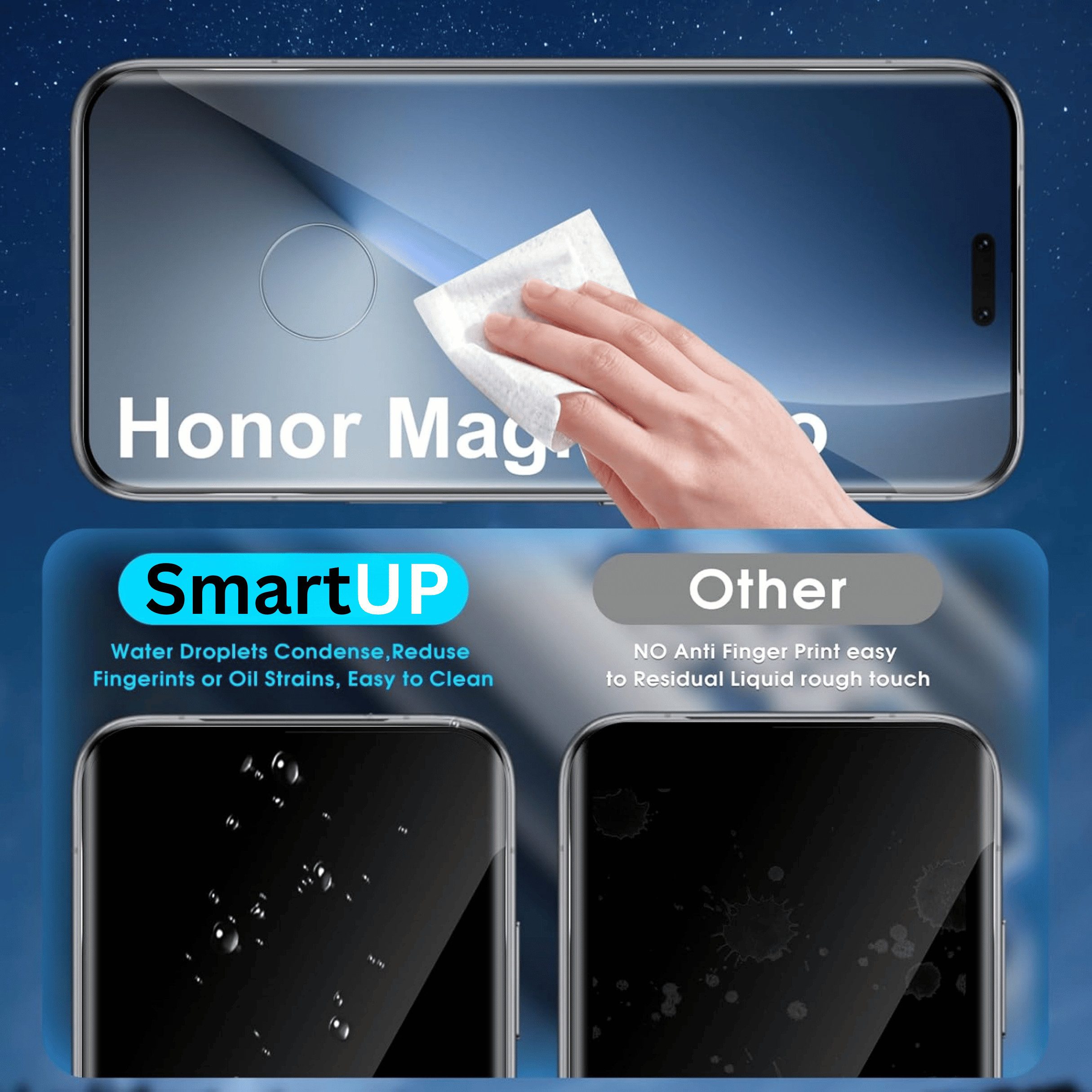 SmartUP Displayschutzglas 2X Schutzglas für Honor Magic 8 Lite Display Kamera Panzerfolie Screen für Honor Magic 8 Lite, 4 Stück, Rundumschutz, passgenaue Verar – Bild 4 von 5