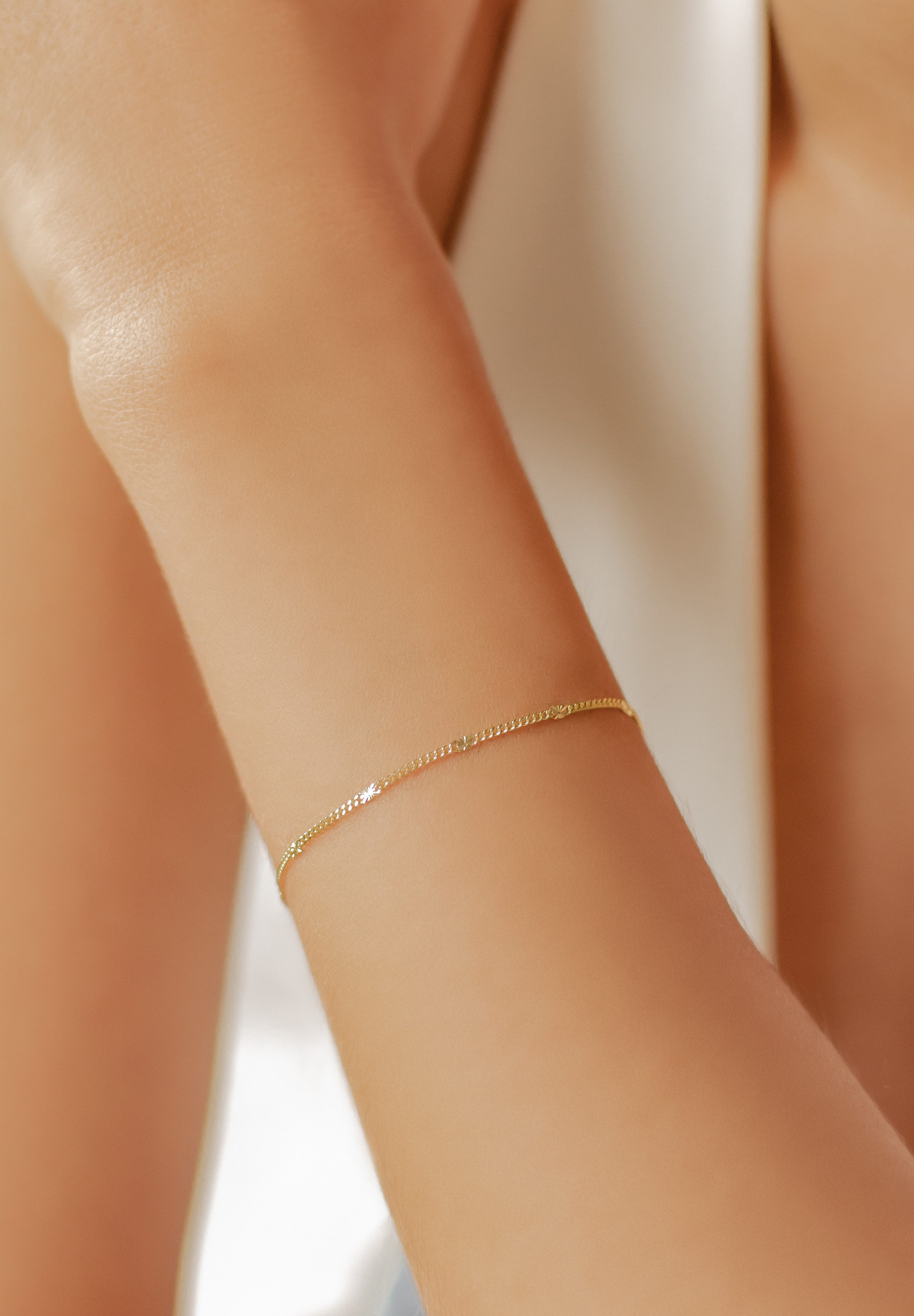 Hey Happiness Silberarmband Damen Plättchen dünn, günstig online kaufen