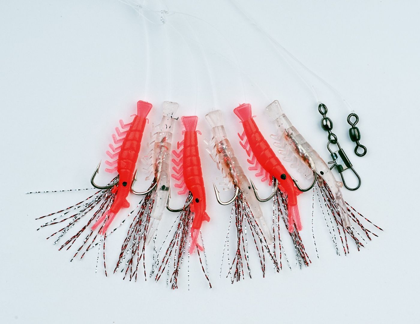Kunstköder Behr Makrelen- und Heringssystem mit 6 Mini-Shrimps an 6 Haken Gr. 4