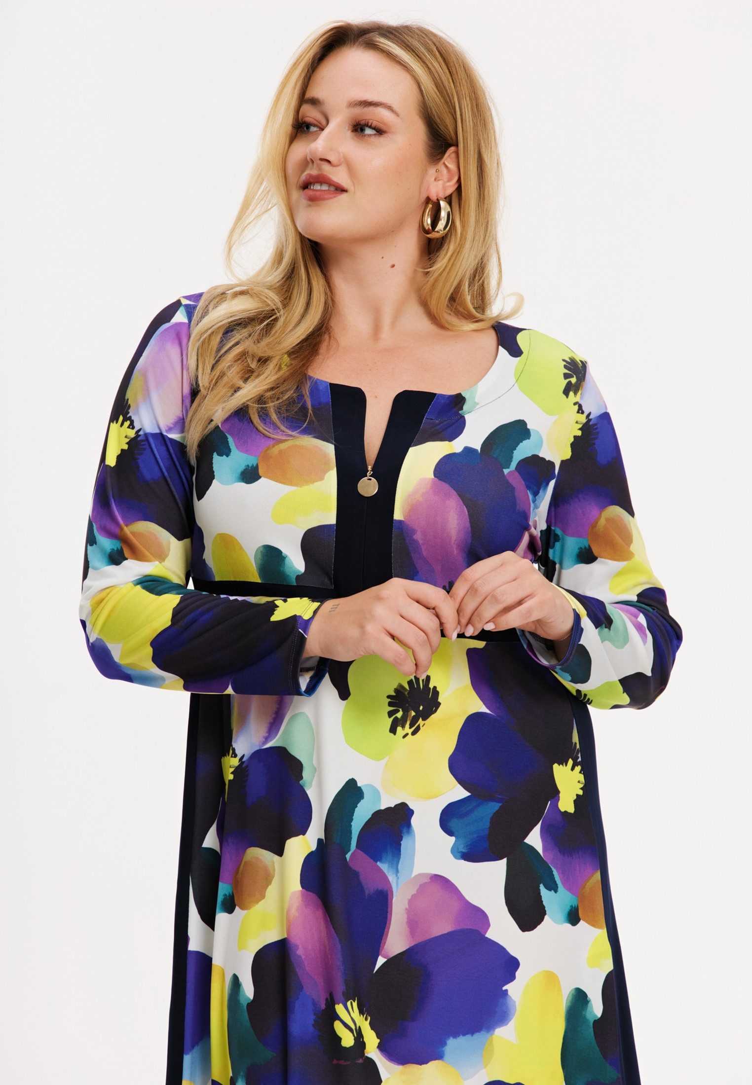 YOEK A-Linien-Kleid Damen Kleid Flare Fit