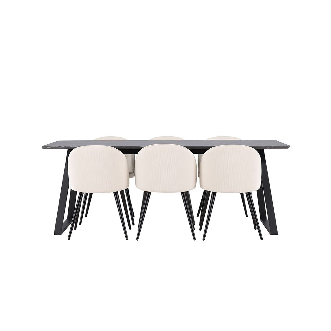 ebuy24 Essgruppe Malaga Essgruppe Esstisch 90x200cm günstig online kaufen