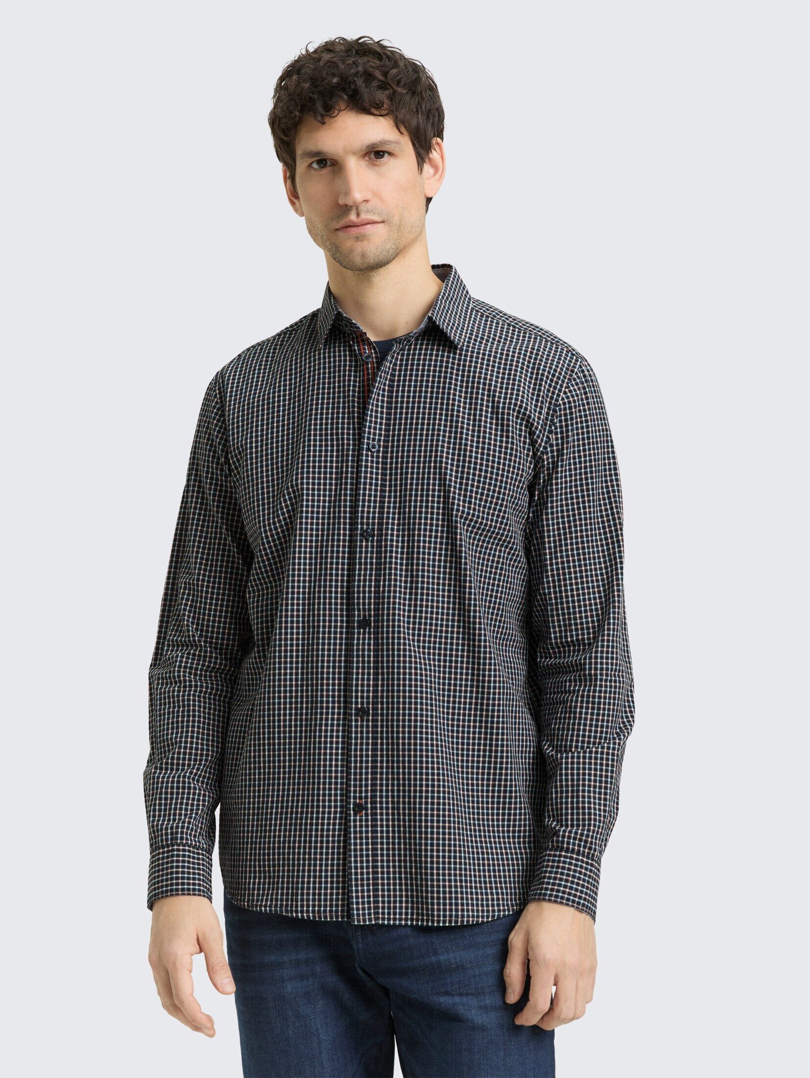 TOM TAILOR Langarmhemd Blusen & Shirts Regular Fit Hemd mit Karomuster