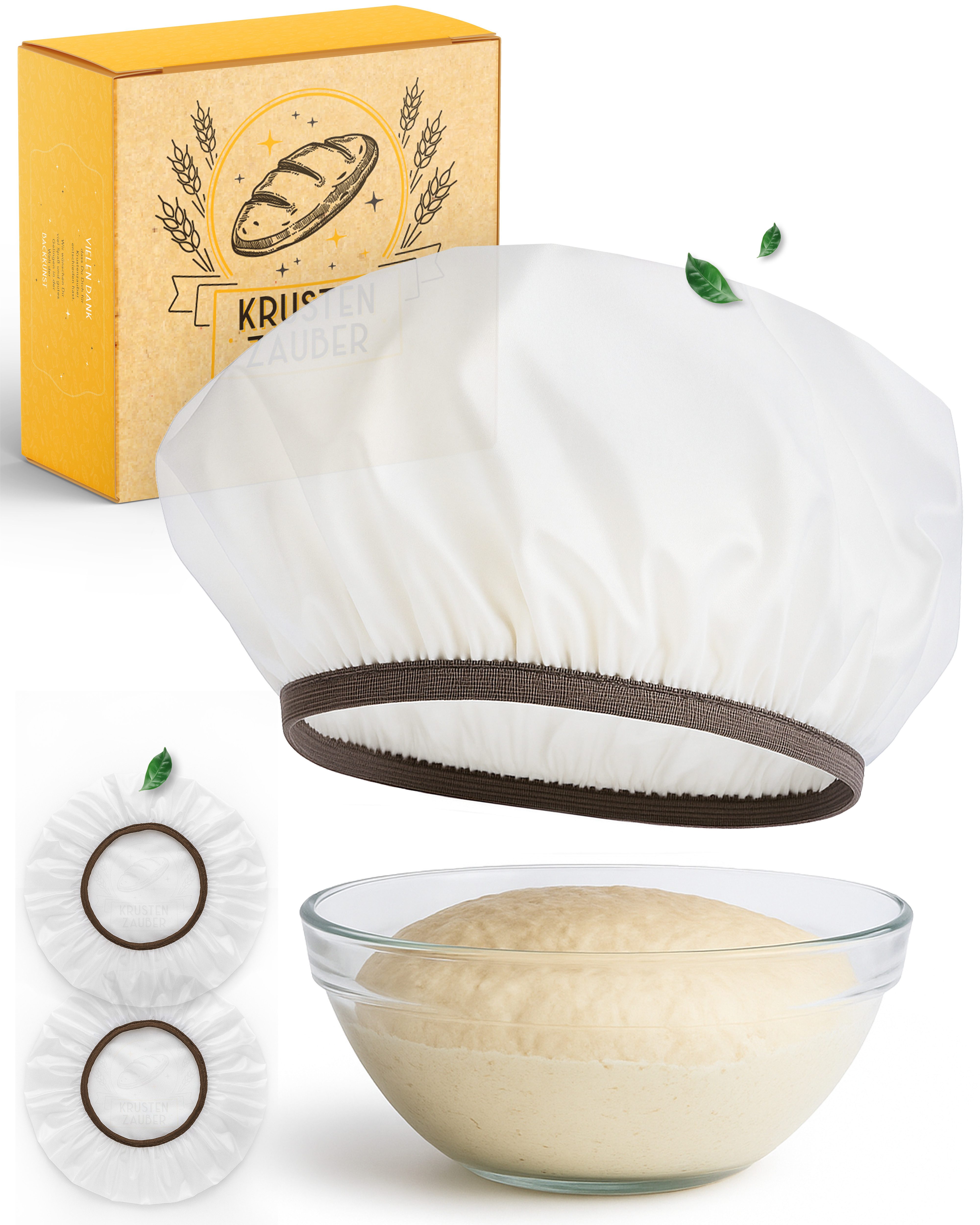 Krustenzauber Backmatte Zubehör - Brotschlingen, Schneebesen, Backmatte, Teig Reinigungstücher, 2x Abdeckhaube