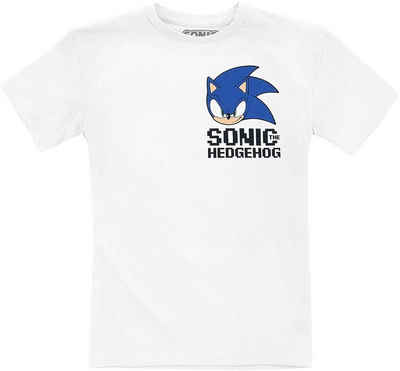 Sonic SEGA T-Shirt »Sonic The Hedgehog T-Shirt weiss Kinder 104 116 128 140 Jungen + Mädchen«