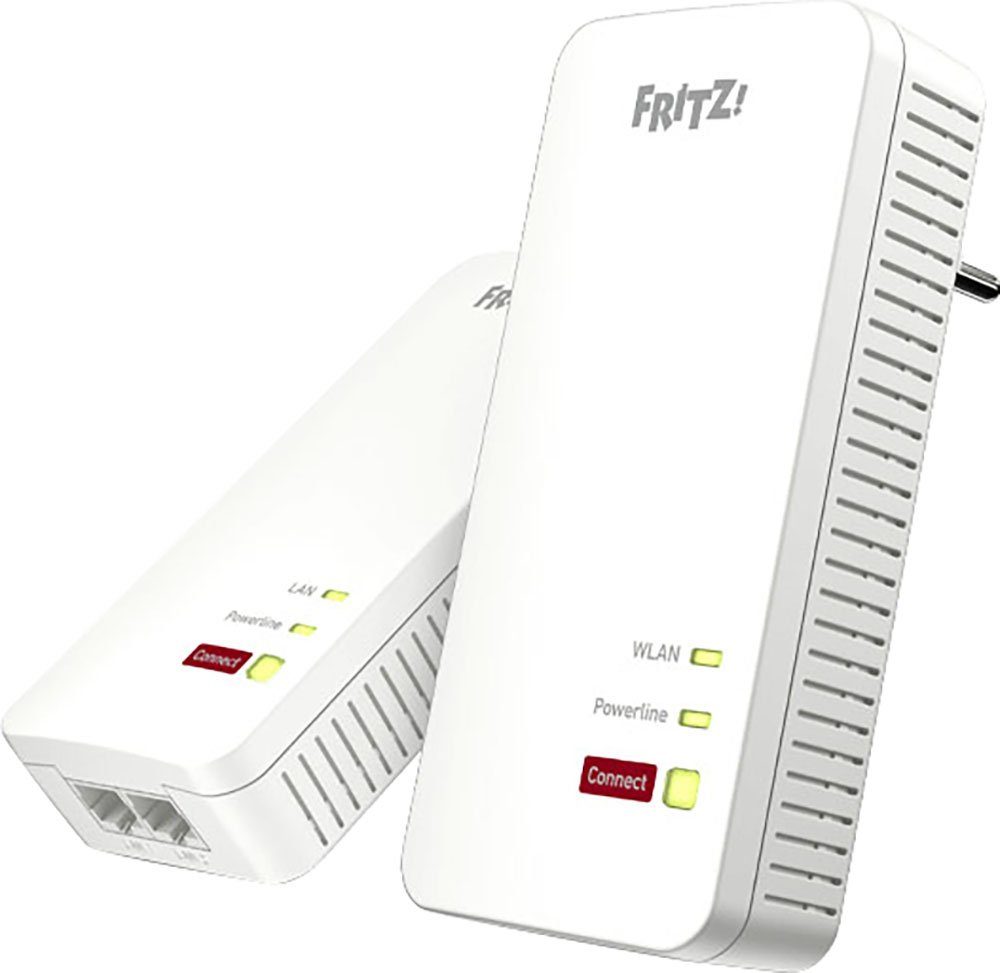 AVM FRITZ!Powerline 1240 AX WLAN Set Adapter zu RJ-45 (Ethernet), Mehr  Datendurchsatz mit 2x2 MIMO
