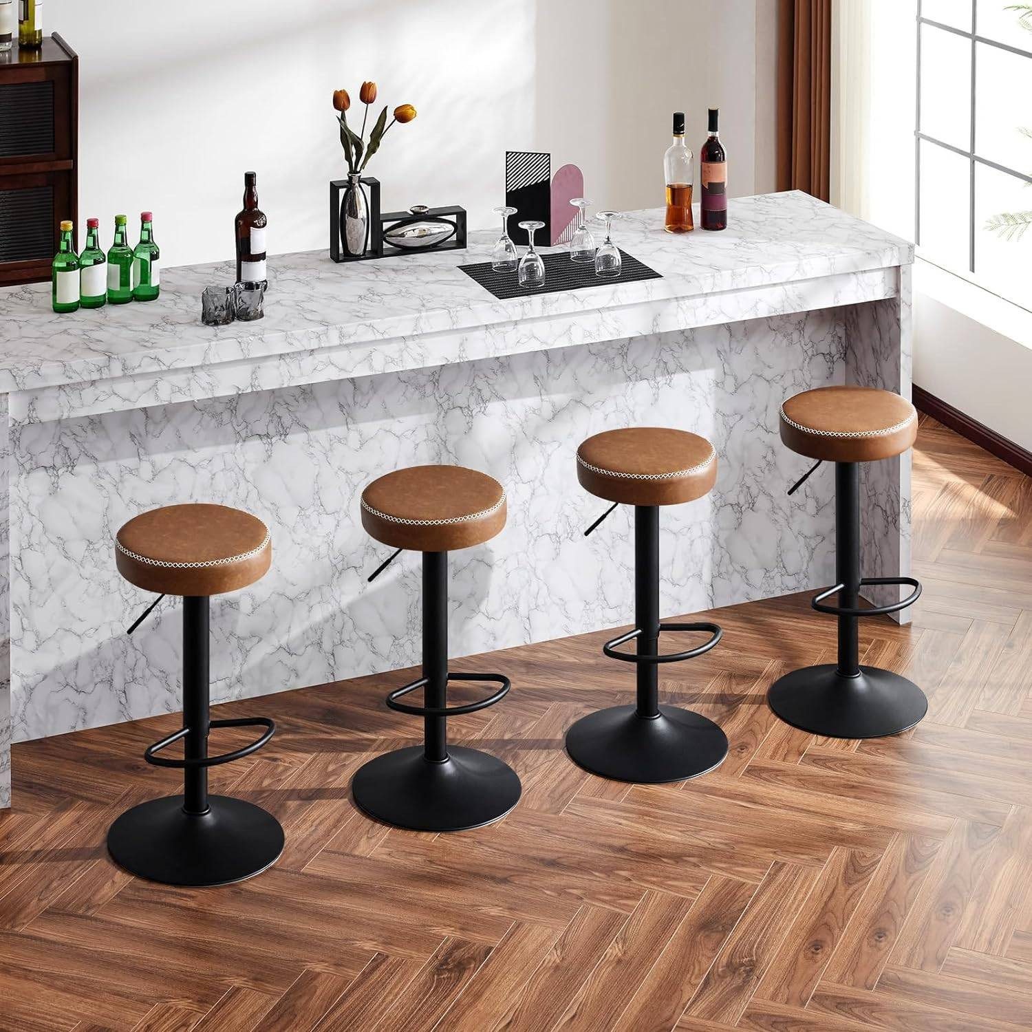 EUGAD Barhocker (2 St), drehbar, höhenverstellbar, Metallgesetll, Vintage-K günstig online kaufen