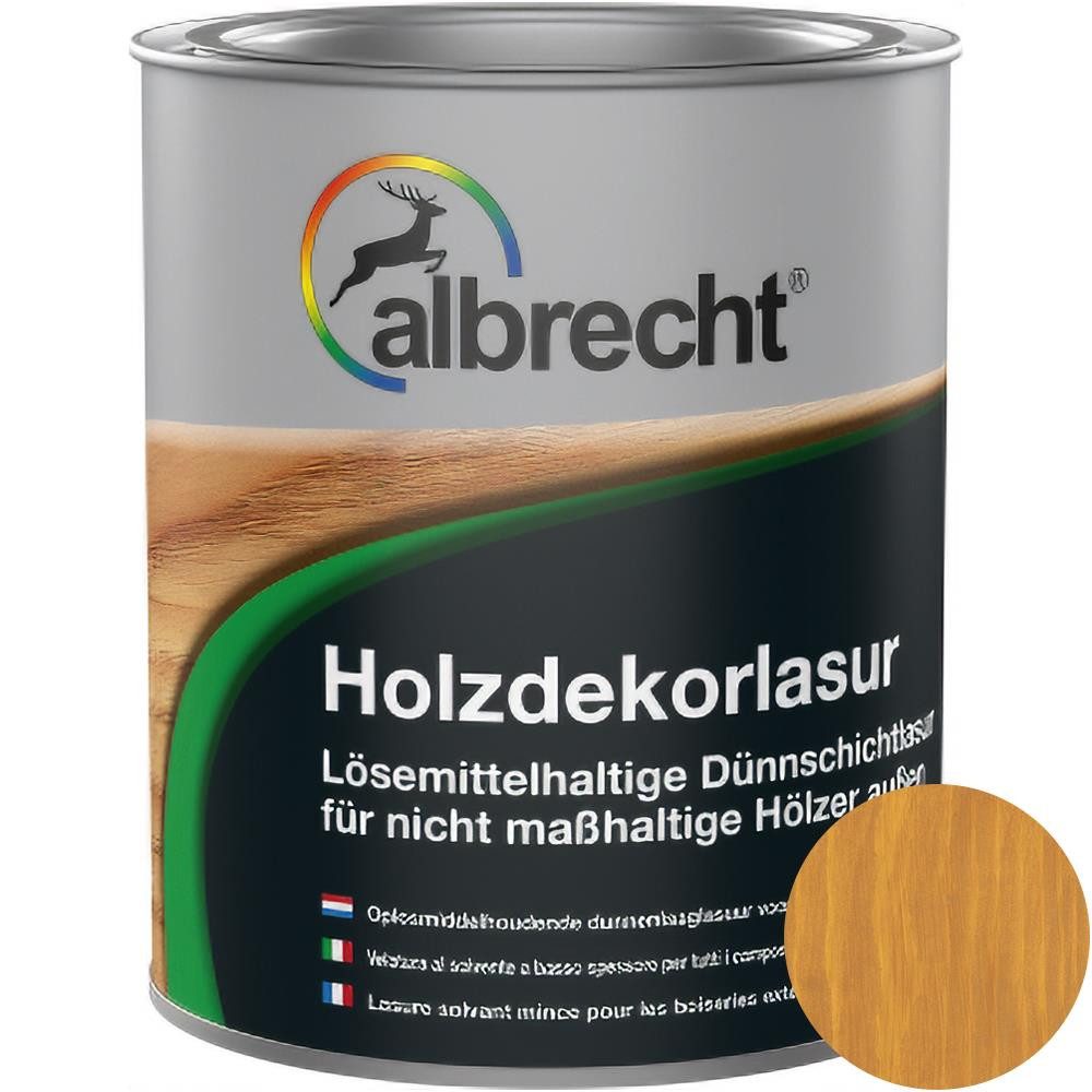 Lack Albrecht Lasur Holzdekorlasur 750 ml Holzlasur Dünnschichtlasur, Imprägnierlasur