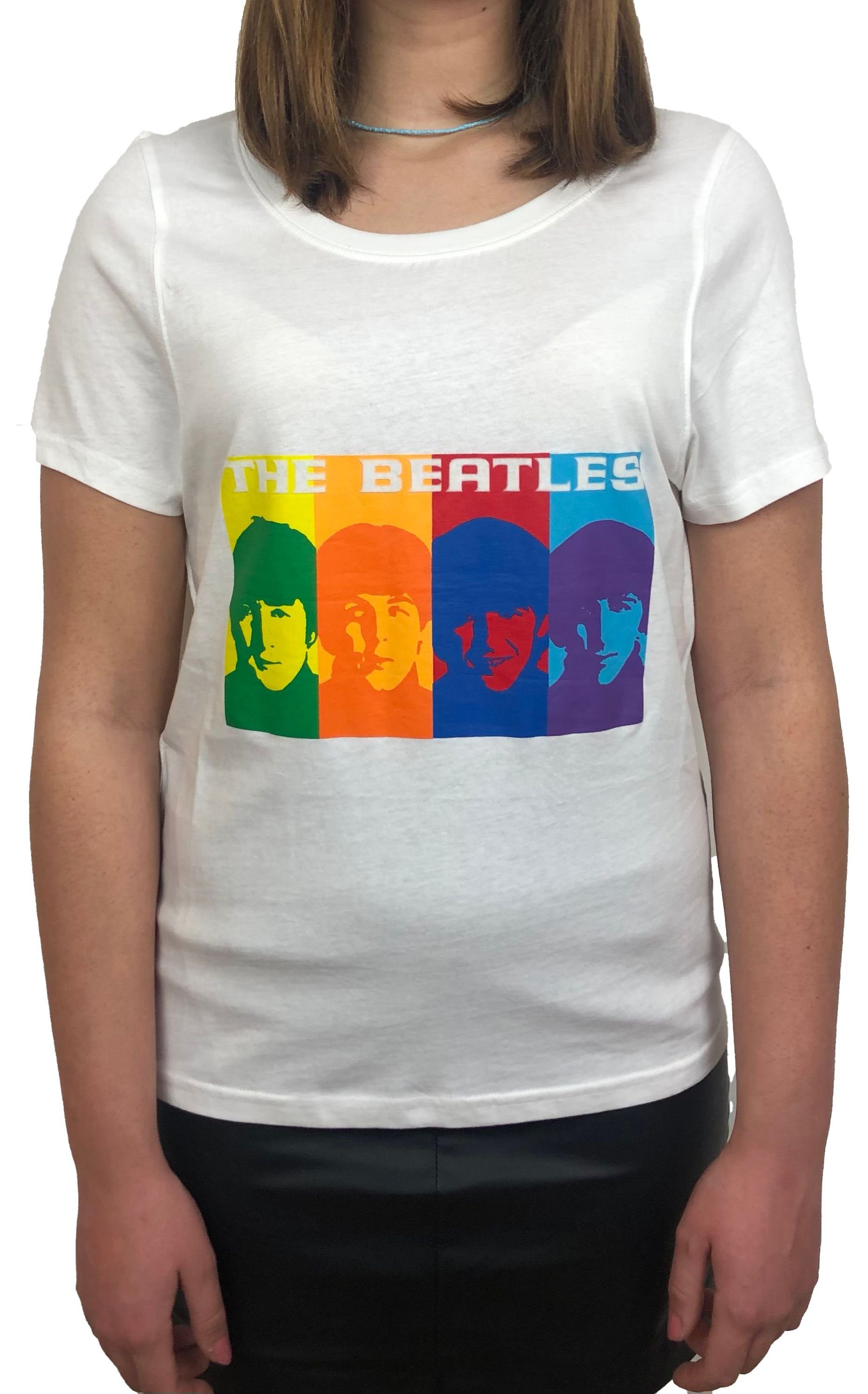 The Beatles T-Shirt »Beatles T-Shirt, "Colourd", weiß, Damen« (Stück,  1-tlg., Stück) mit Frontprint online kaufen | OTTO