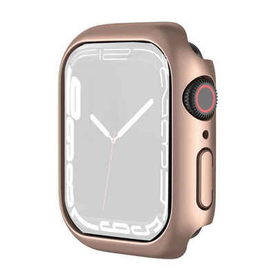 Wigento Smartwatch-Hülle Für Apple Watch 9 8 7 41mm Schock TPU Silikon Hülle Cover Rose Gold