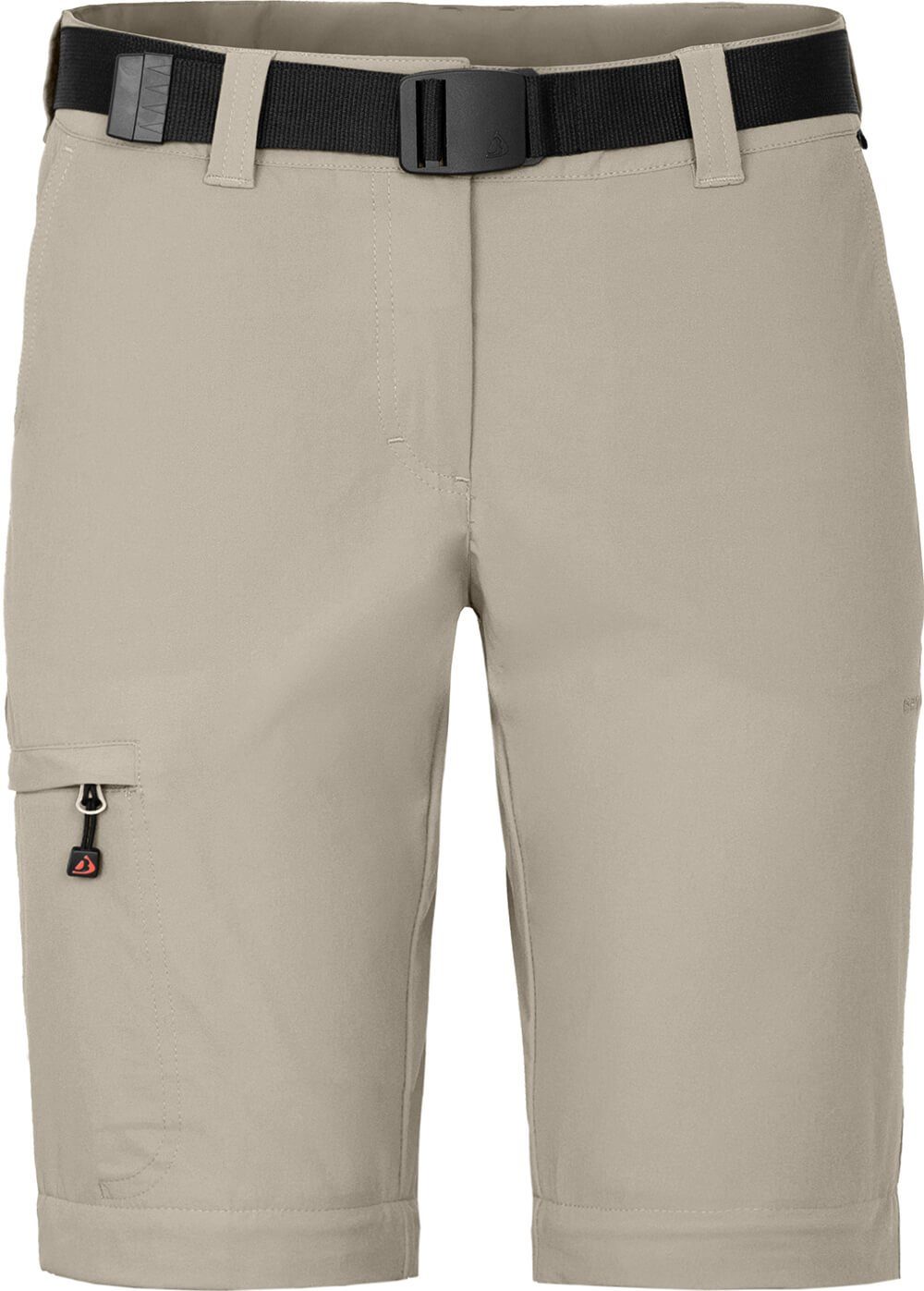 Bergson Outdoorhose BENNETT Zipp-Off (slim) Damen Wanderhose, vielseitig, pflegeleicht, Normalgrößen, beige