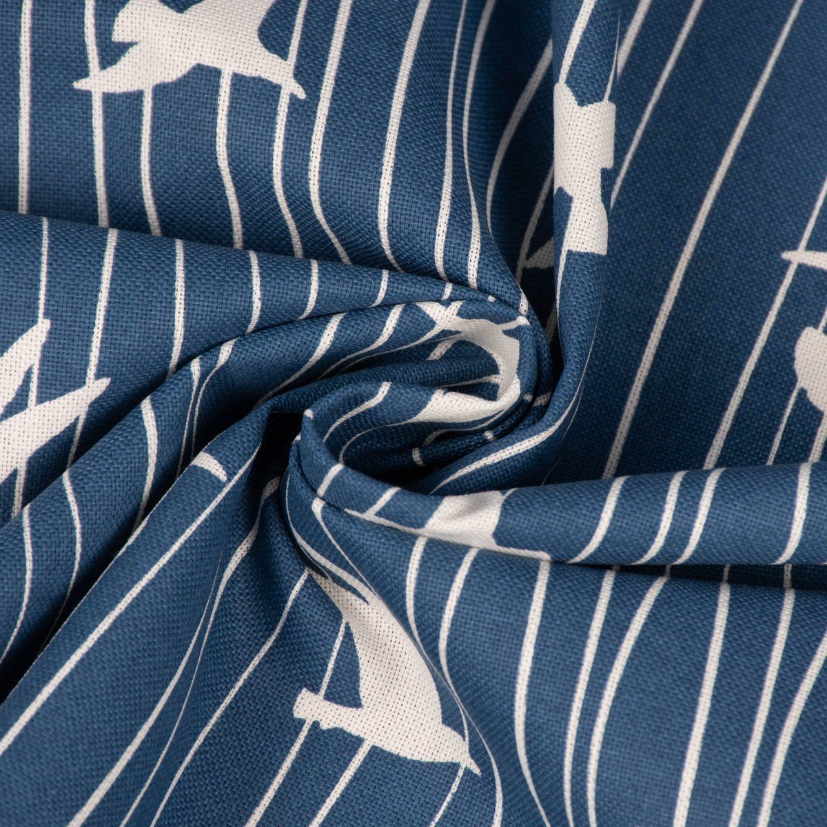 SCHÖNER blau SCHÖNER Tischdecke handmade LEBEN. Tischdecke Seagull Stripe Möwen LEBEN. Streifen Iconic w,