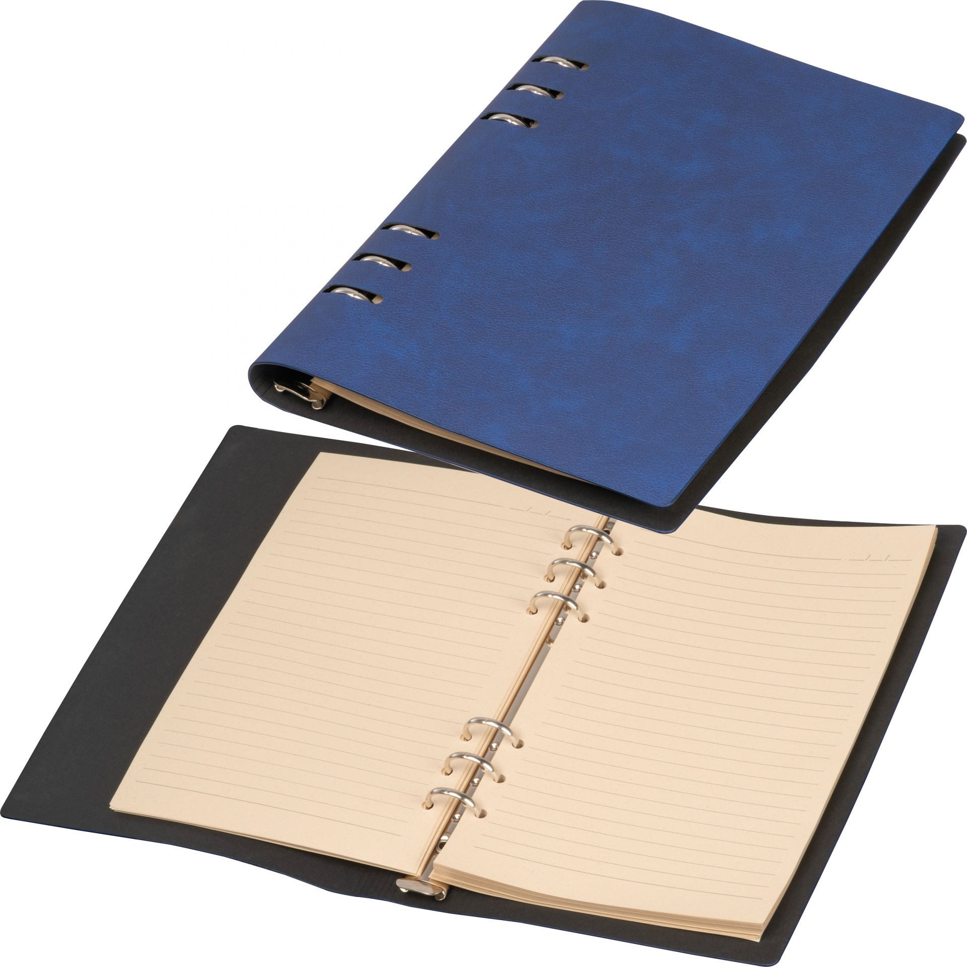 Macma Notizbuch Ringbuch / DIN A5 / Notizbuch mit 200 linierten Seiten / Farbe: dunkel