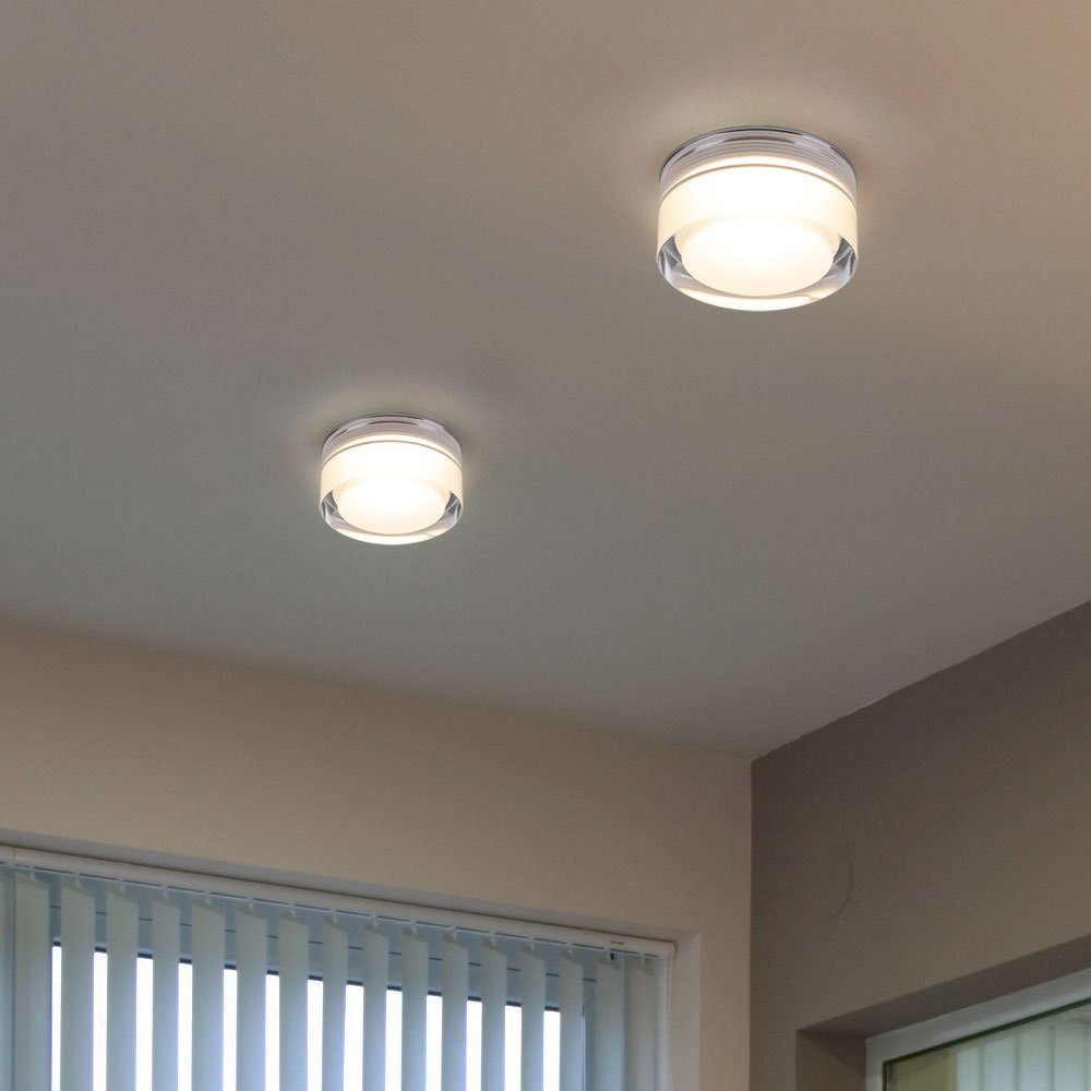 Leuchten Set Leuchtmittel klar inklusive, etc-shop Lampen Büro Design Decken Einbaustrahler, Warmweiß, LED LED 9er Einbau
