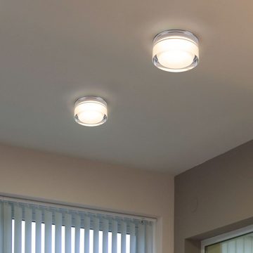 etc-shop LED Einbaustrahler, Leuchtmittel inklusive, Warmweiß, 9er Set LED Einbau Leuchten Design Decken Lampen klar Büro