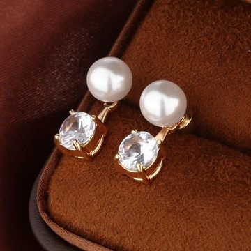 AUKUU Ohrring-Set Temperamentvolle Temperamentvolle und vielseitige Perlenohrringe, modische und beliebte geometrische Ohrringe nach hinten
