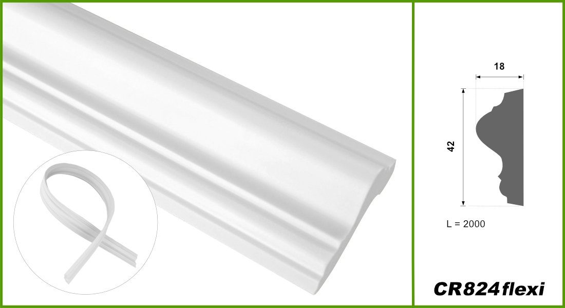 Hexim Stuckleiste CR824 flexi, 30 Meter günstig online kaufen
