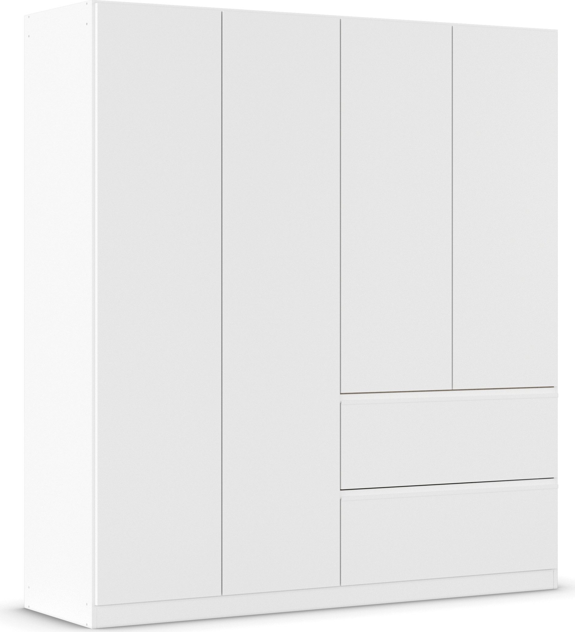 rauch Drehtürenschrank Kleiderschrank Schrank Garderobe Wäscheschrank Schlafzimmer JOEL (in 3 verschiedenen Ausstattungen BASIC/CLASSIC/PREMIUM) mit zwei Schubladen, mit Push-to-Open Funktion MADE IN GERMANY