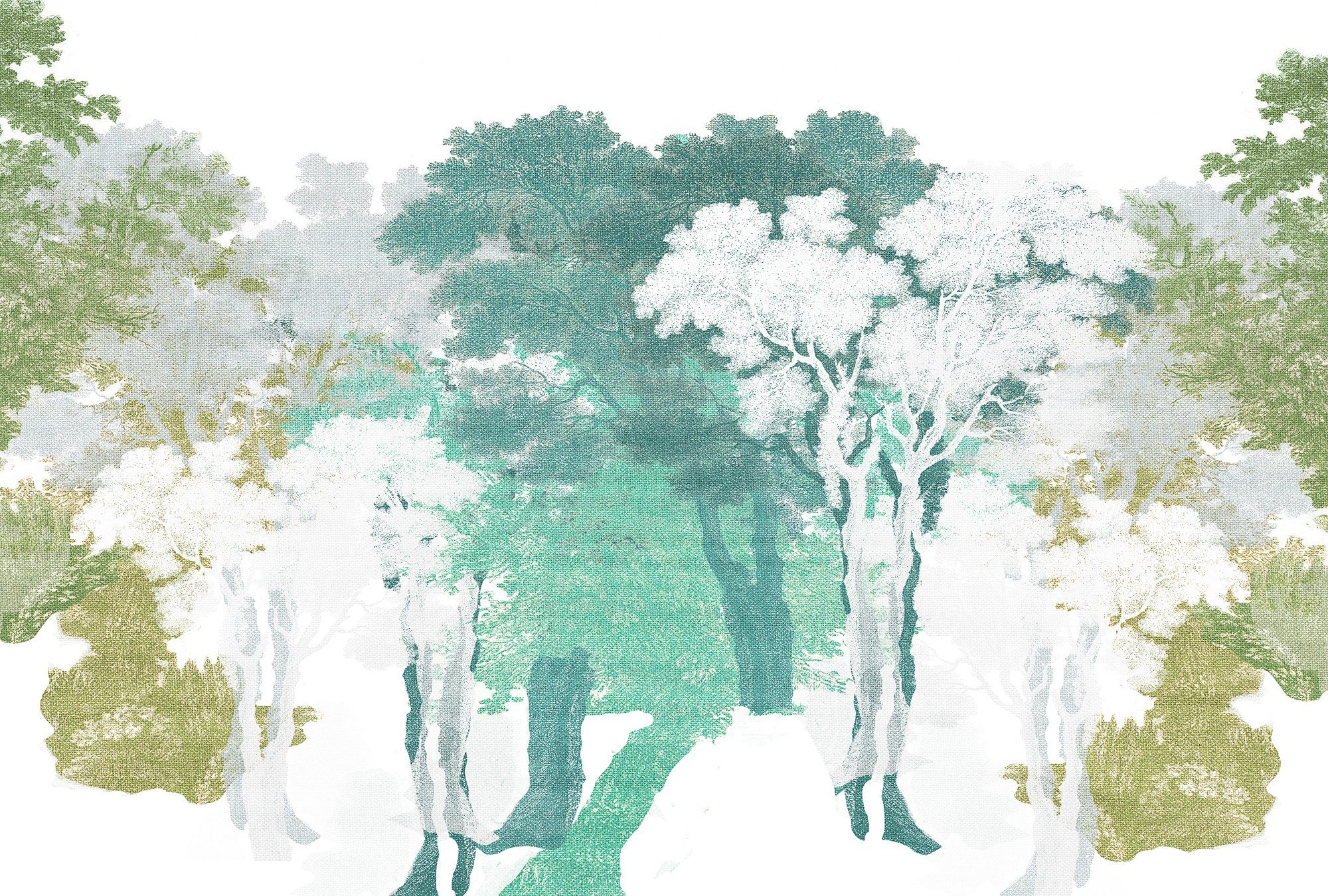 Architects Paper Fototapete Atelier 47 Forest Blot 2, glatt, Wald, (4 St), Vlies, Wand, Schräge, Decke