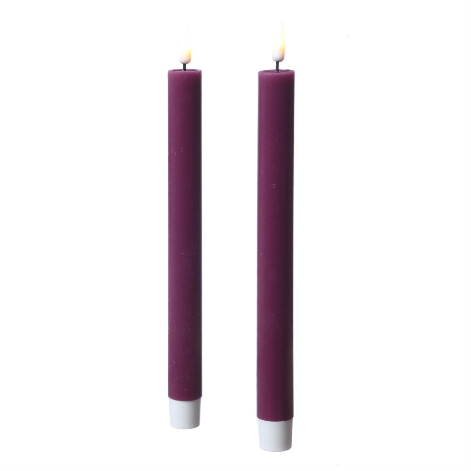 Deluxe Homeart LED-Kerze LED Stabkerzen Mia Tafelkerzen Echtwachs flackernd günstig online kaufen