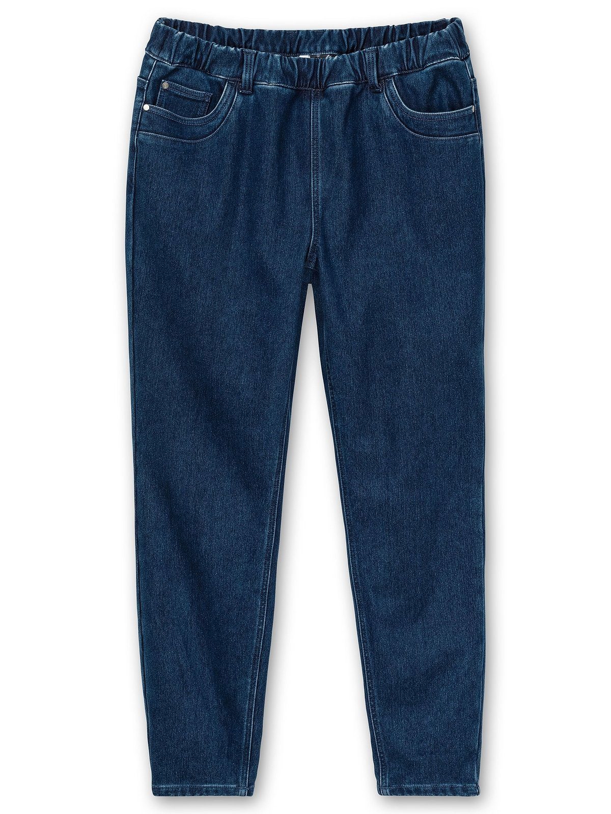 Stretch-Jeans mit Schlupfbund und Fleece-Innenseite Sheego Größen Große