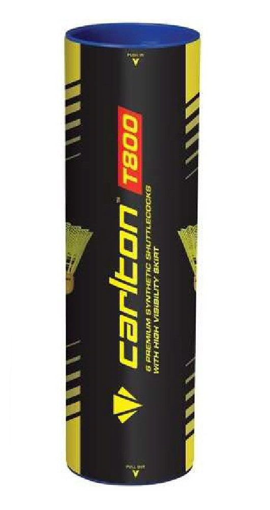 CARLTON Badmintonball T800 Nylon (Federbälle) Dose gelb 6er, Geschwindigkeit: schnell