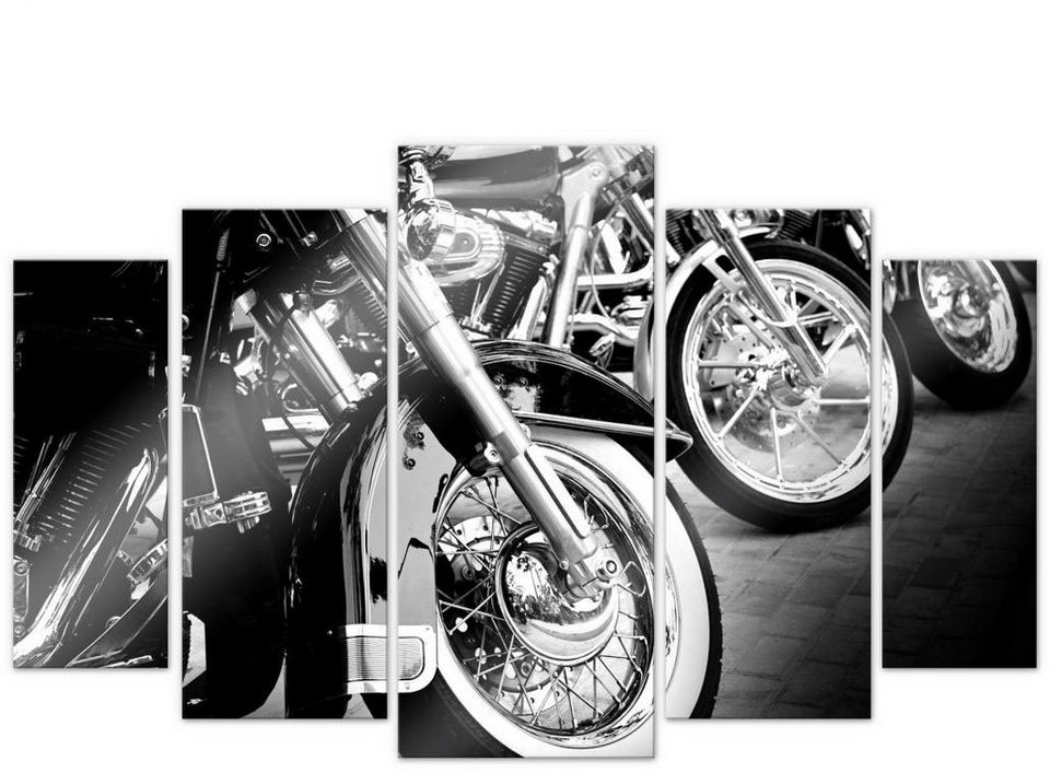 Wall-Art Mehrteilige Bilder Motorrad Biker Fan (5-teilig), (Set, 5 St)