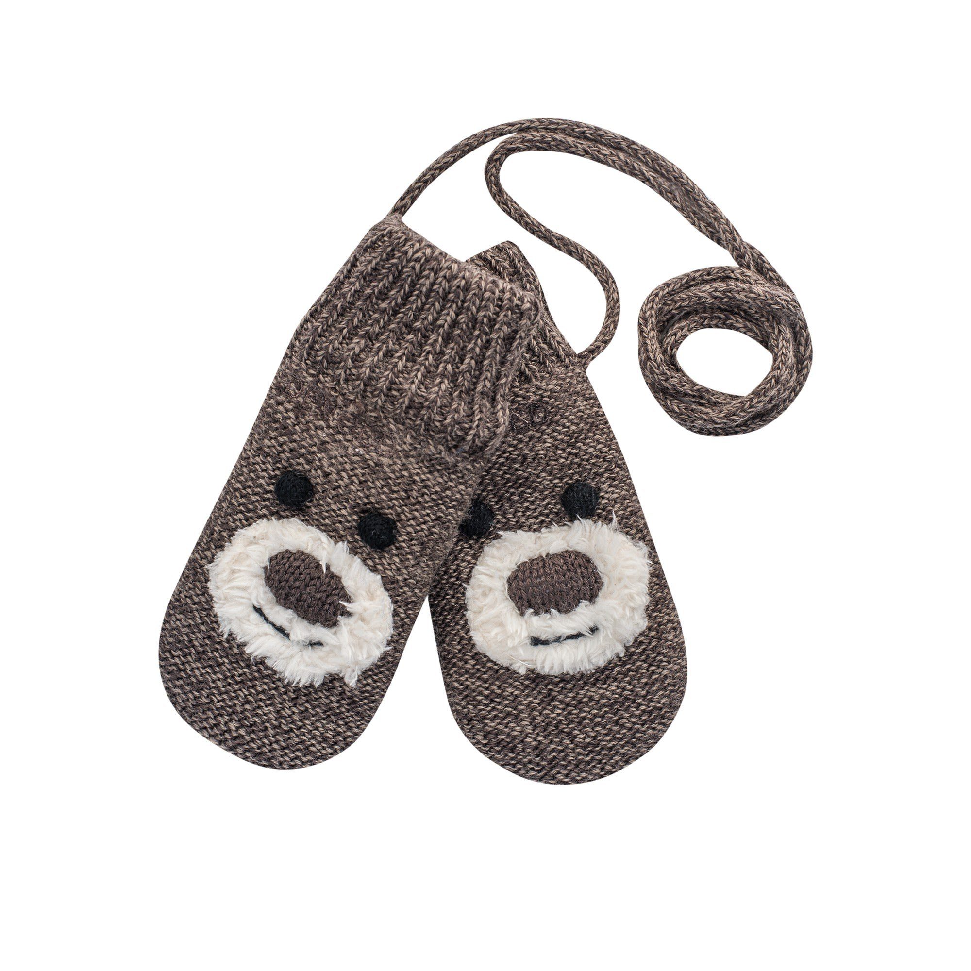 Devold Fleecehandschuhe Devold Bear Merino Mitten Baby Kinder Accessoires Brown