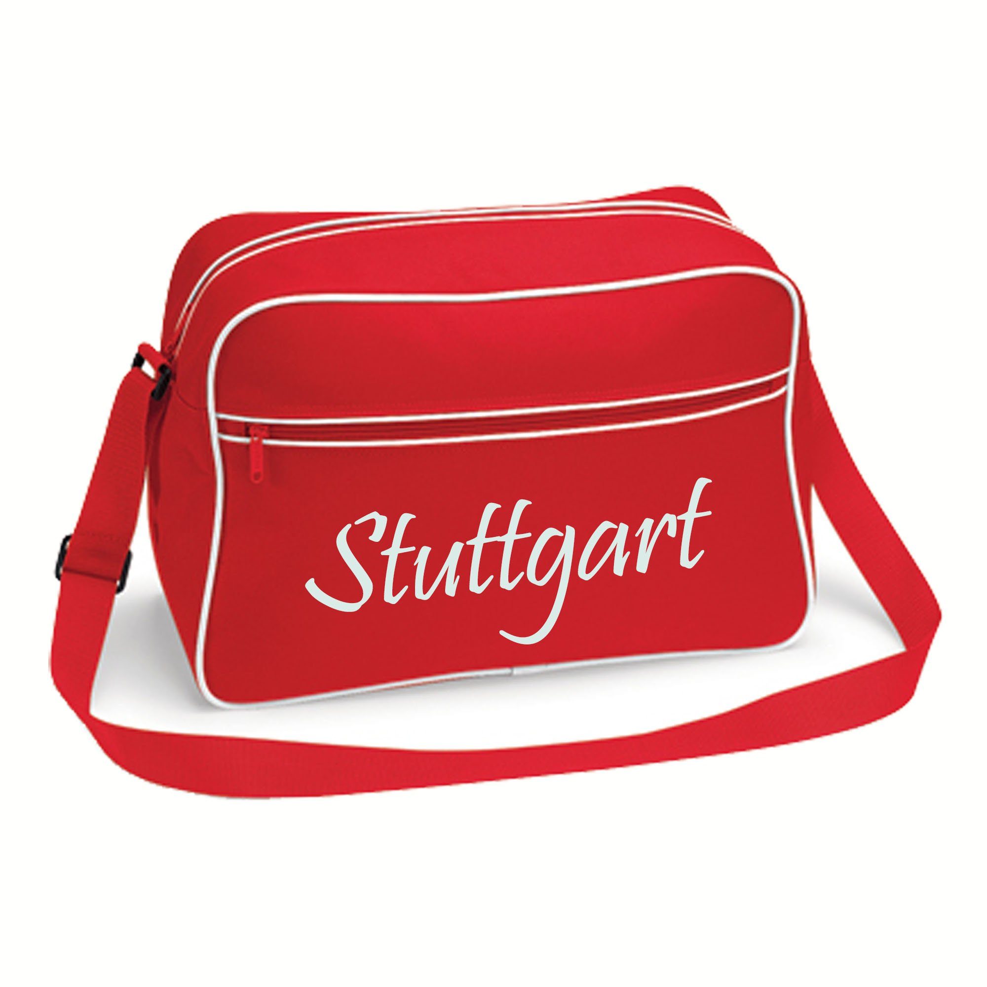 multifanshop Schultertasche Stuttgart - Schriftzug - Tasche