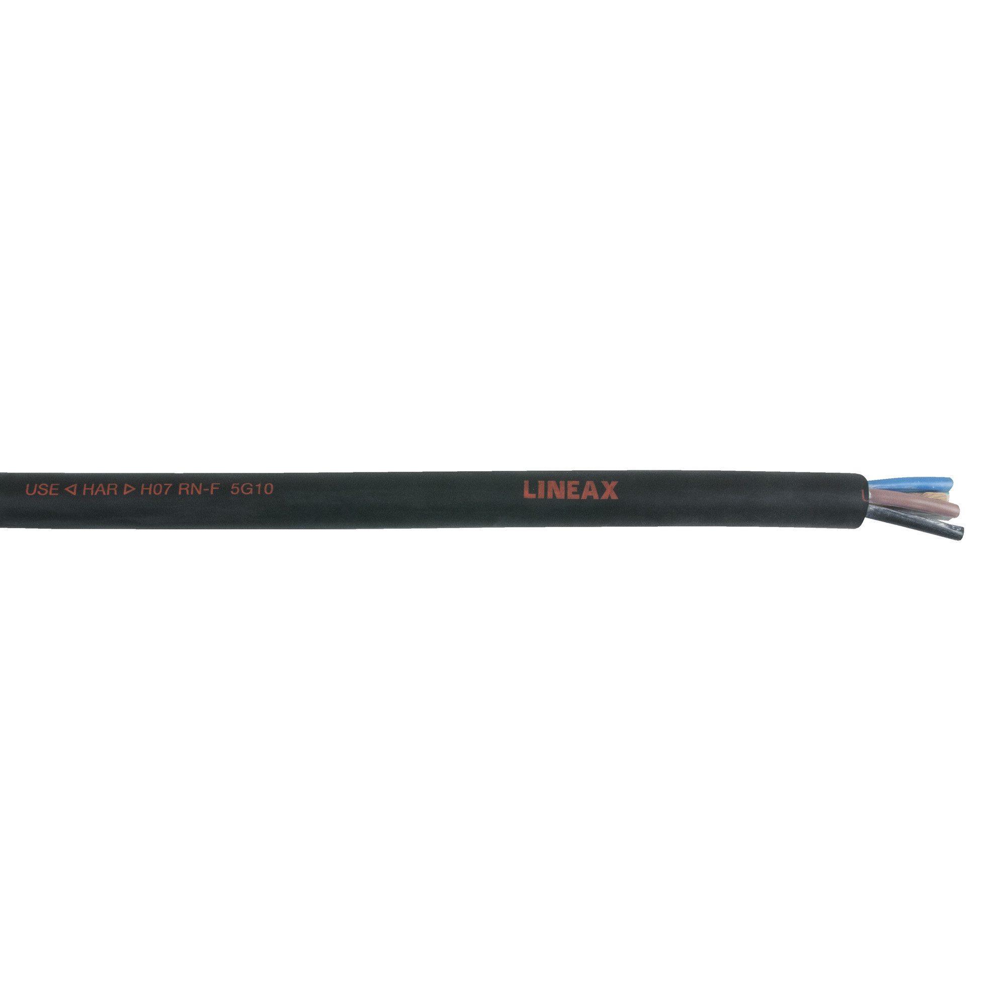 nexans Lineax Neoprene Cable, Black Preis pro Meter - 5x 10 mm² Stromkabel, (100 cm)