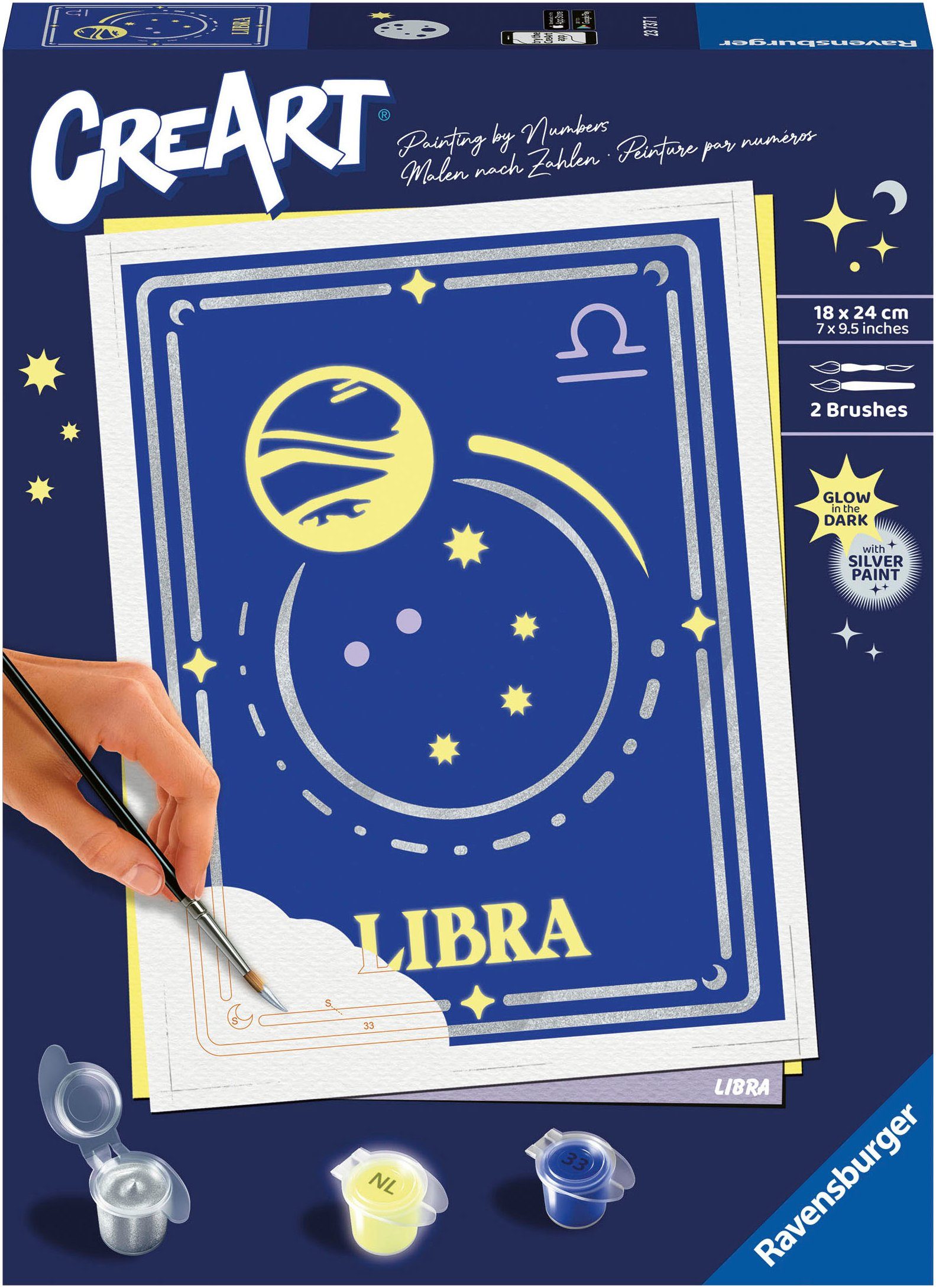 Ravensburger Malen nach Zahlen Sternzeichen (Zodiac Sign) Waage, Made in Eu günstig online kaufen