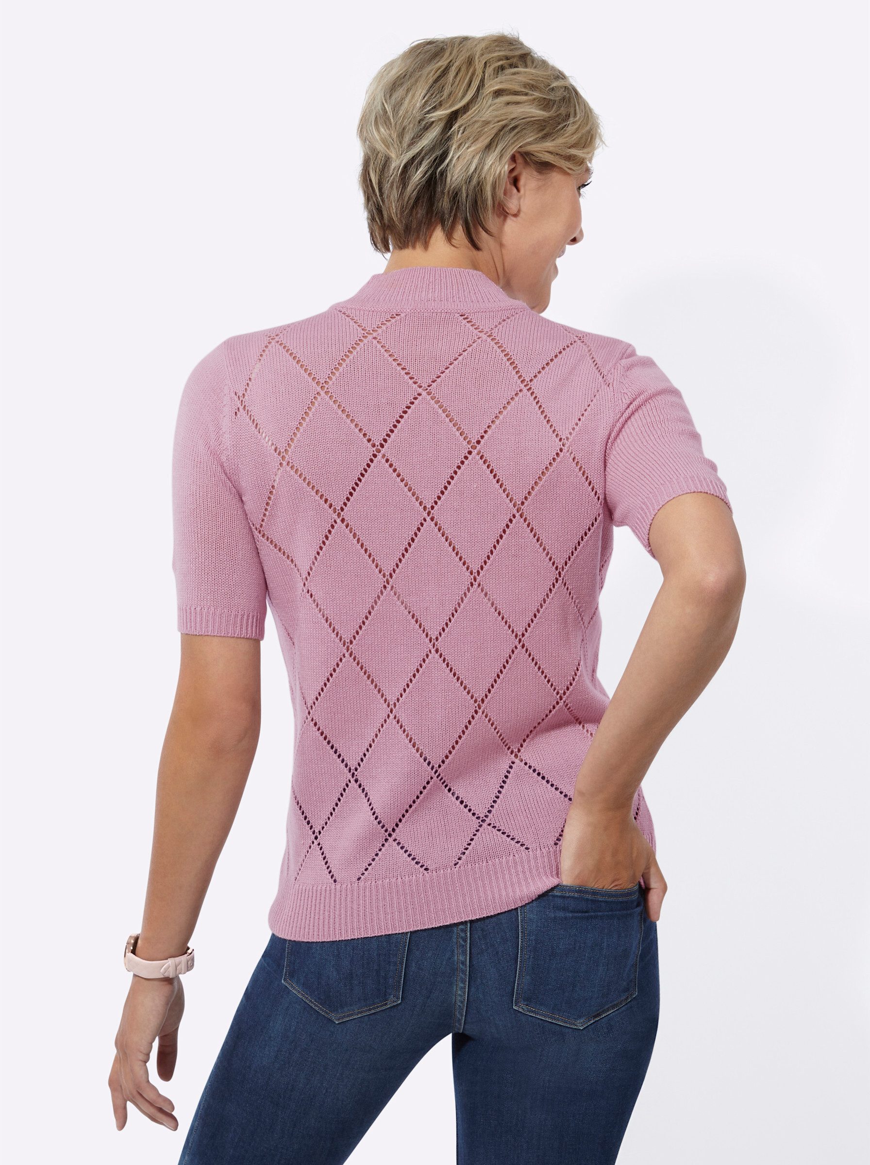Witt Strickpullover Pullover Kurzarm Ajour günstig online kaufen