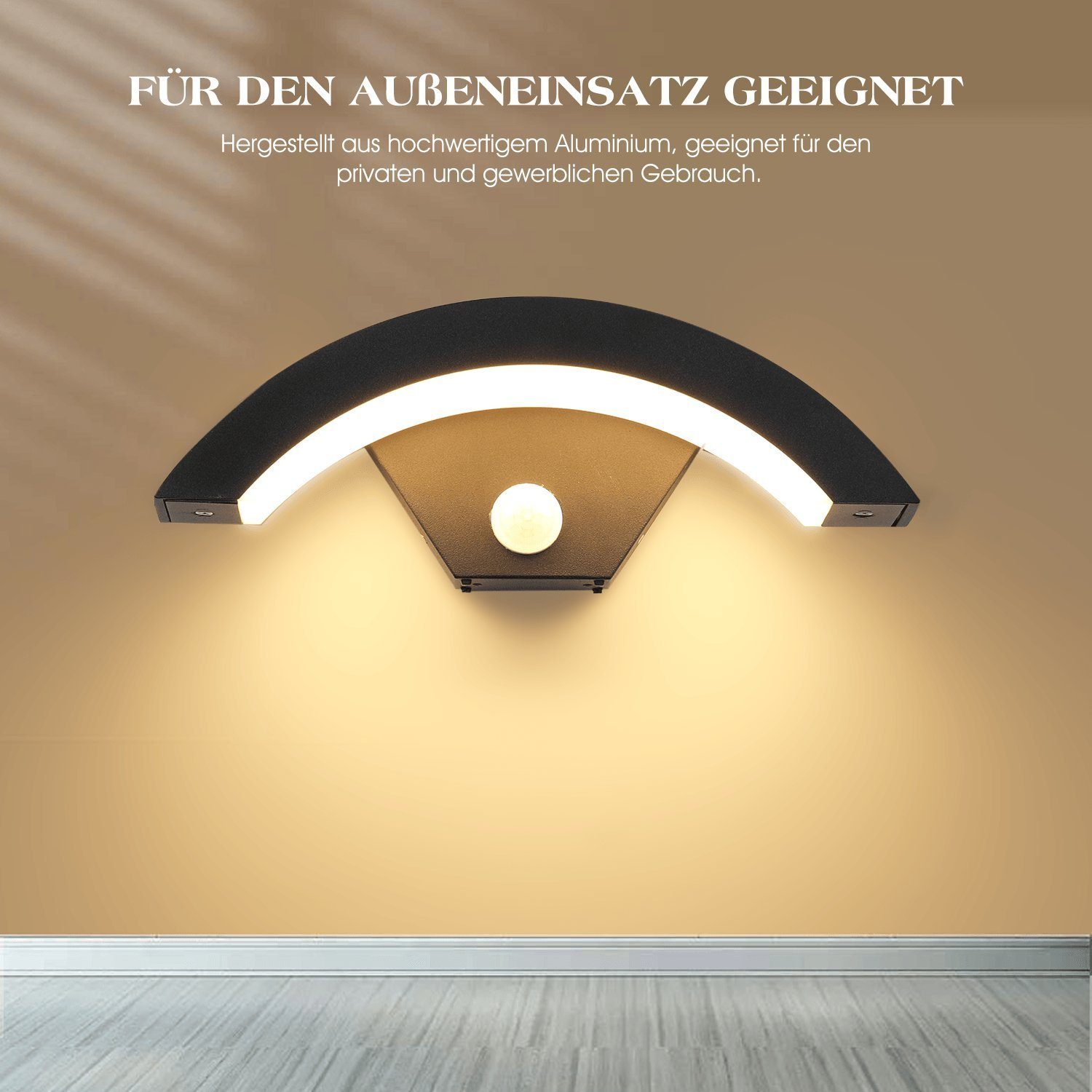 oyajia LED Wandleuchte 18W Halbermond Wandleuchte, günstig online kaufen