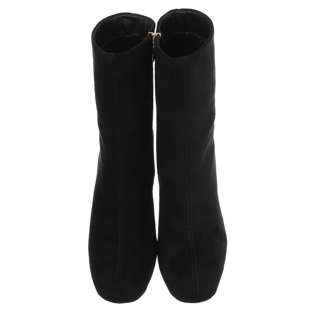 Ital-Design Damen Stiefelette mit Blockabsatz und schmalem Schaft Stiefelette (92268956) Blockabsatz Stiefeletten in Schwarz – Bild 4 von 5