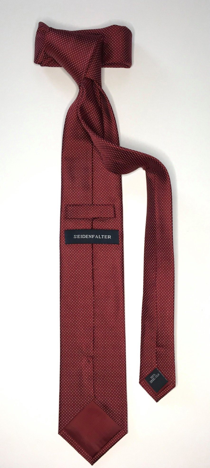Picoté Krawatte 6cm edlen Krawatte Design Krawatte im Seidenfalter Bordeaux Seidenfalter Picoté Seidenfalter